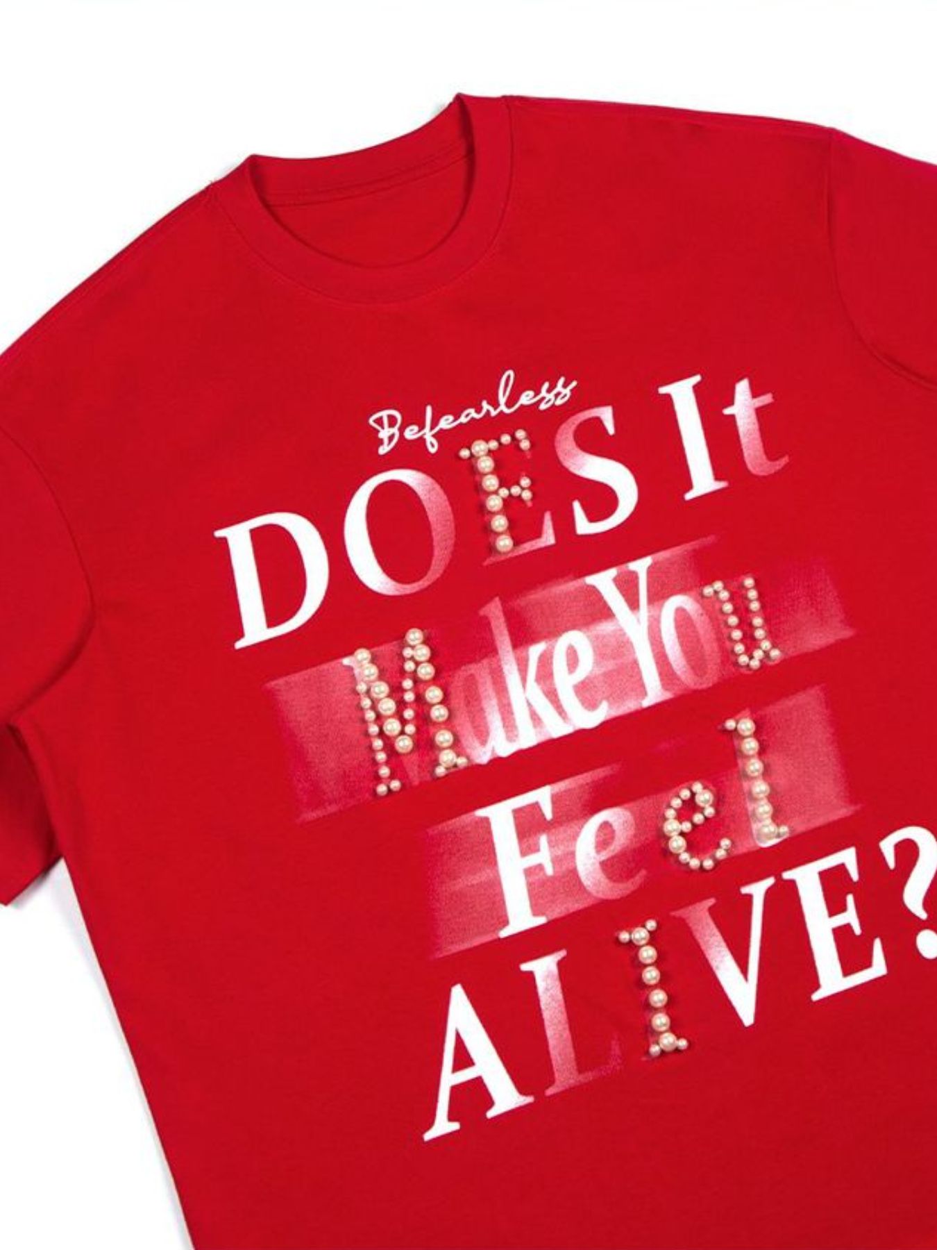 Men's Letter Round Neck Short Sleeve T-Shirt