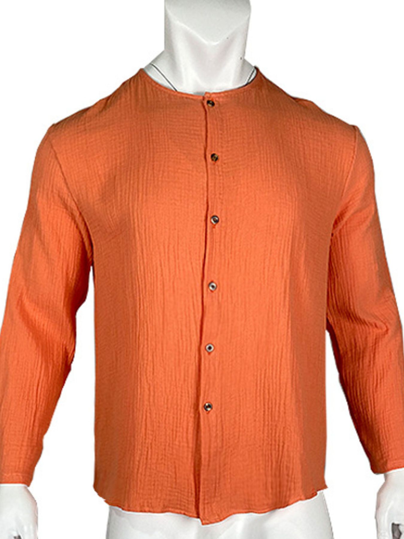 Men's Full Size Long Sleeve Casual Button-Up Shirt Plus Size