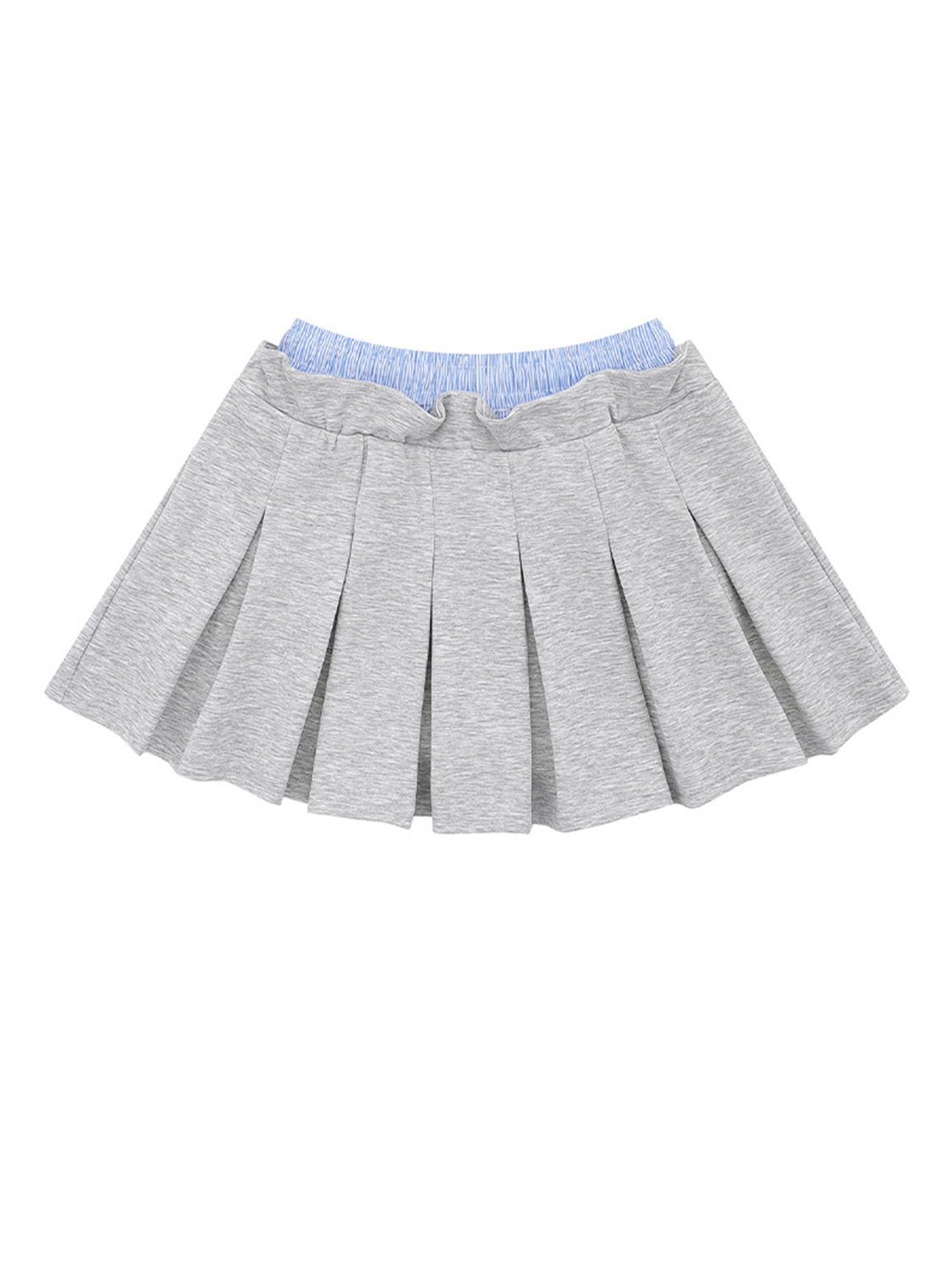 Drawstring Pleated Mini Skirt