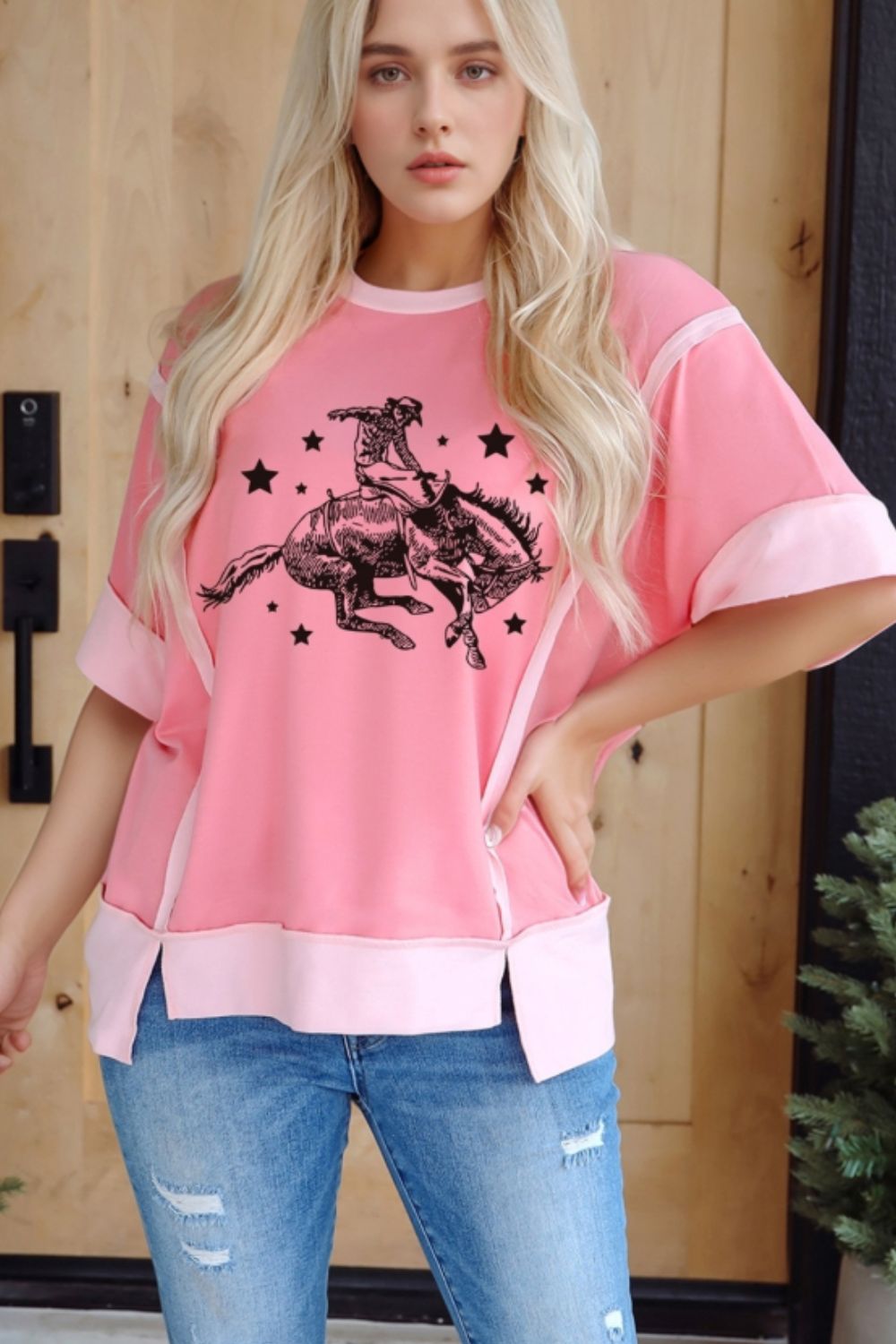 Rodeo Graphic Casual Loose Fit T-Shirt
