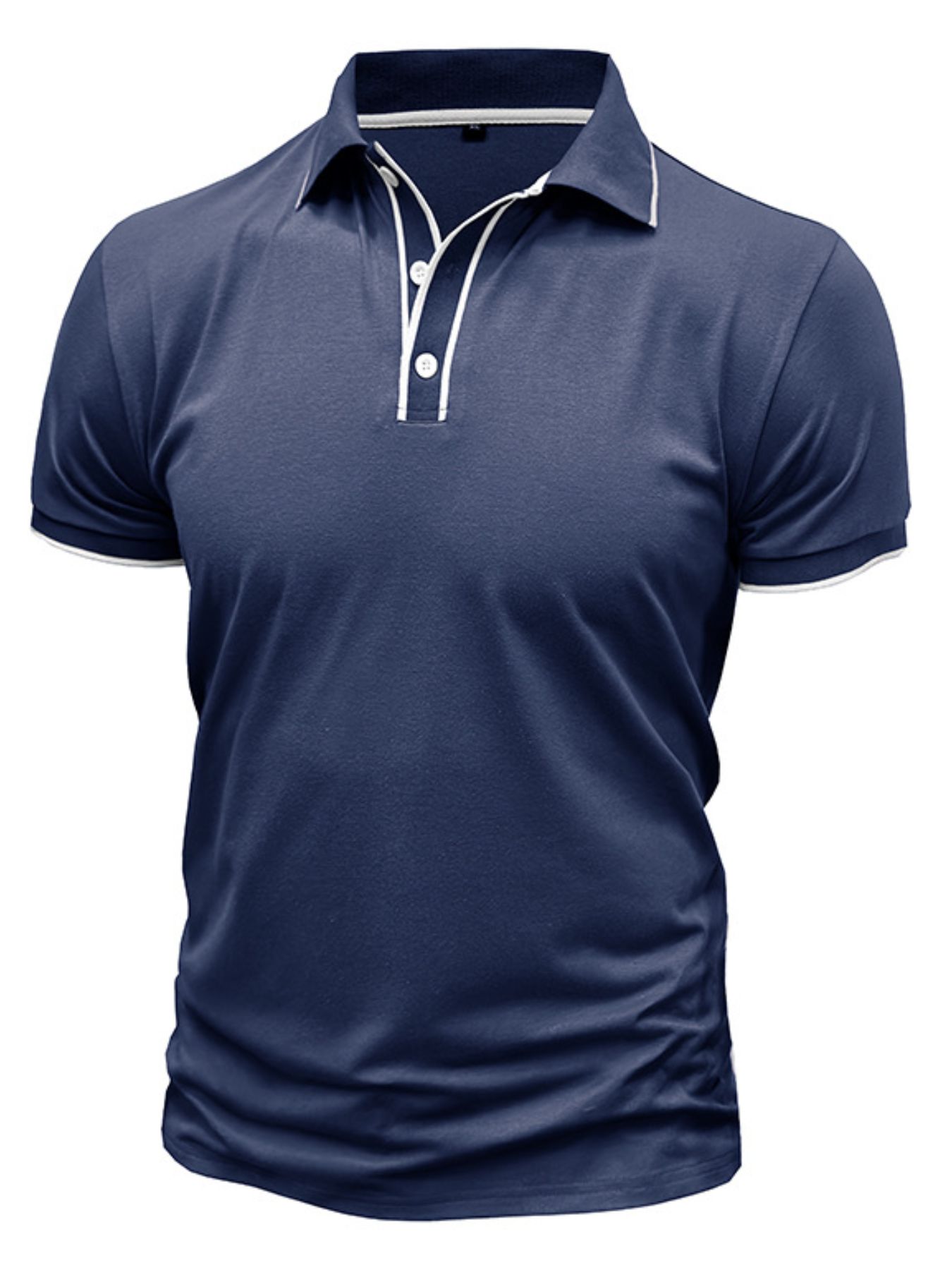Men's Slim Fit Polo Shirt with Contrast Trim