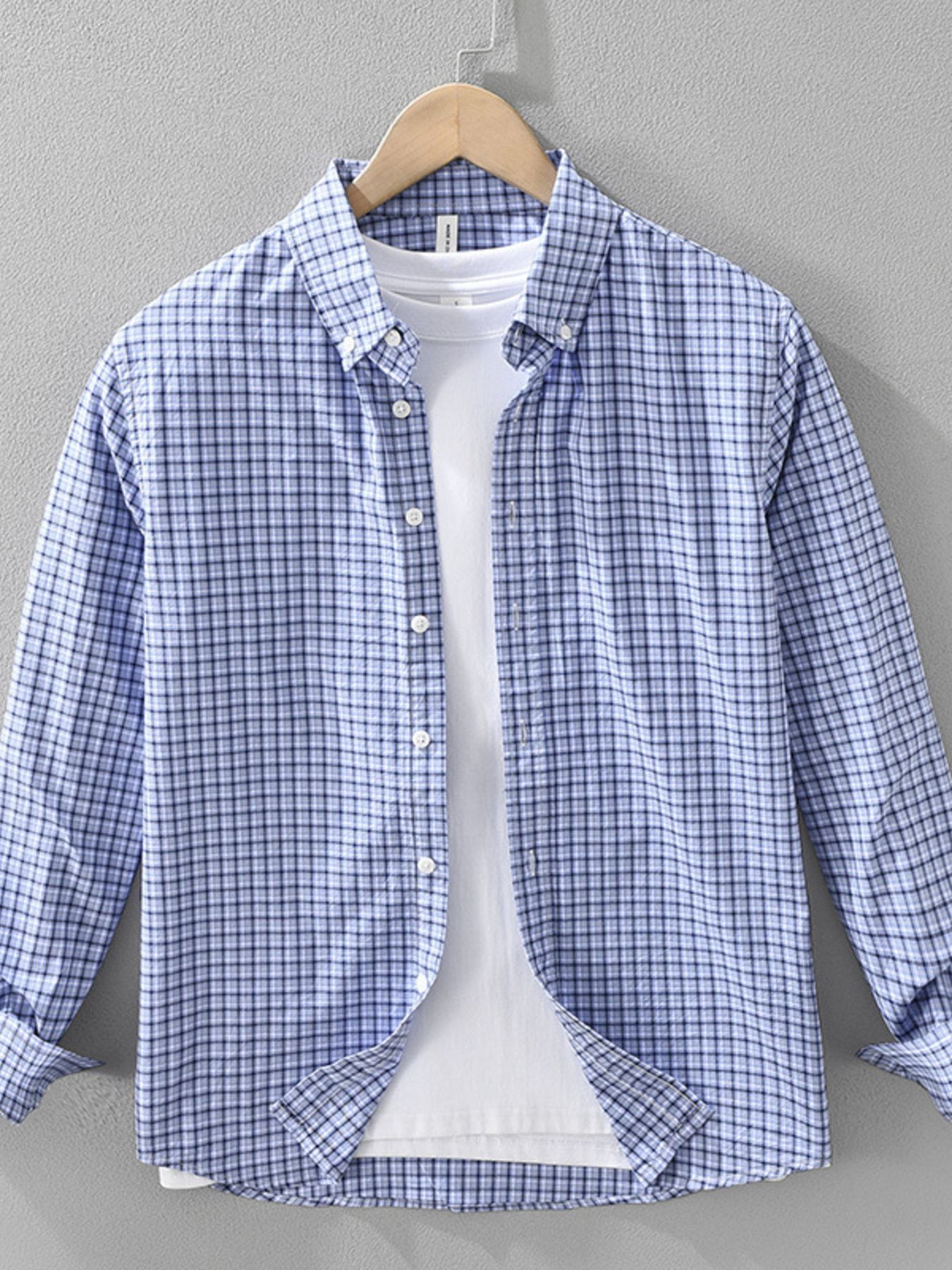 Men's Plus Size Plaid Button Up Short Sleeve Shirt