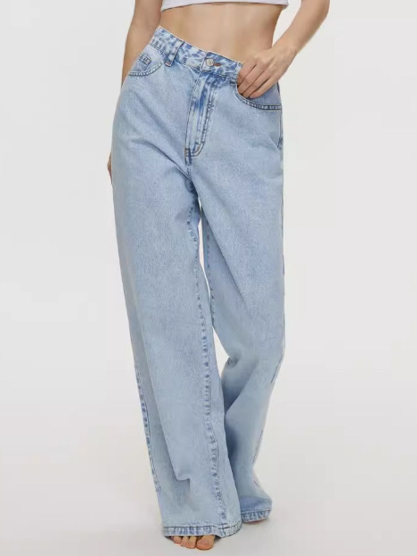 High-Waisted Wide Leg Jeans