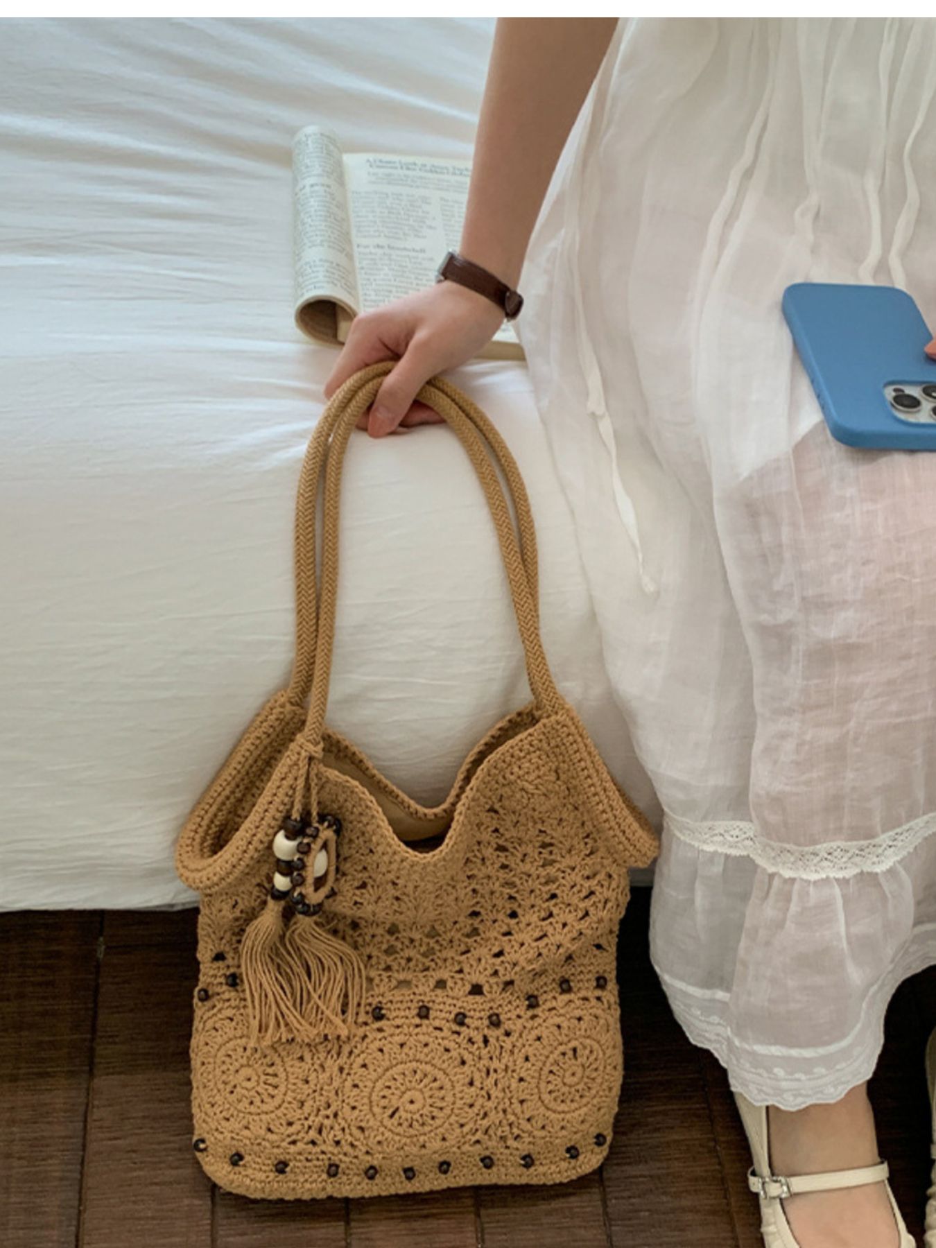 Crochet Knit Shoulder Bag 4