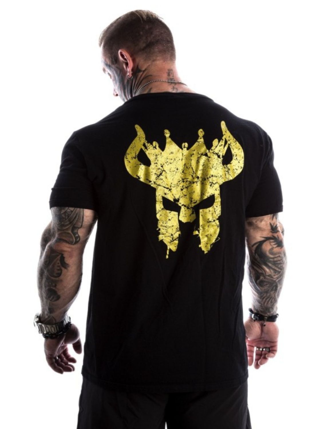 Men's Plus Size Graphic Back Round Neck Short Sleeve T-Shirt