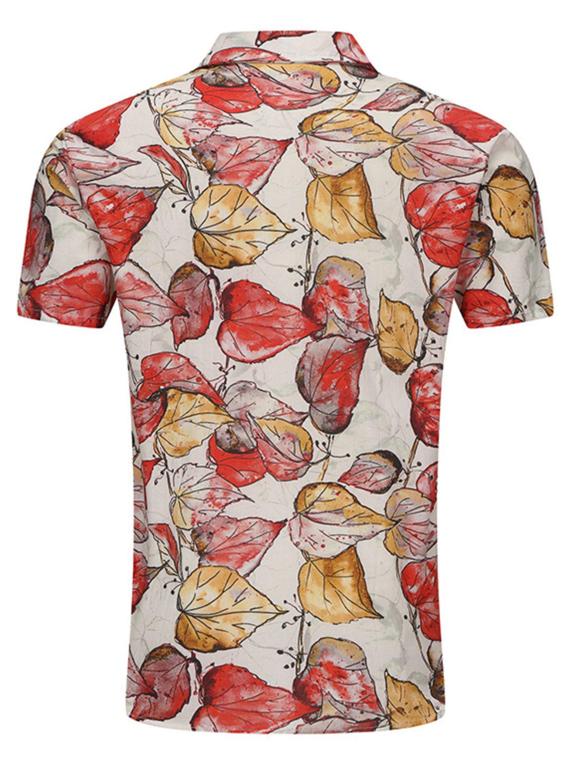 Men's Plus Size Printed Button Up Long Sleeve Shirt