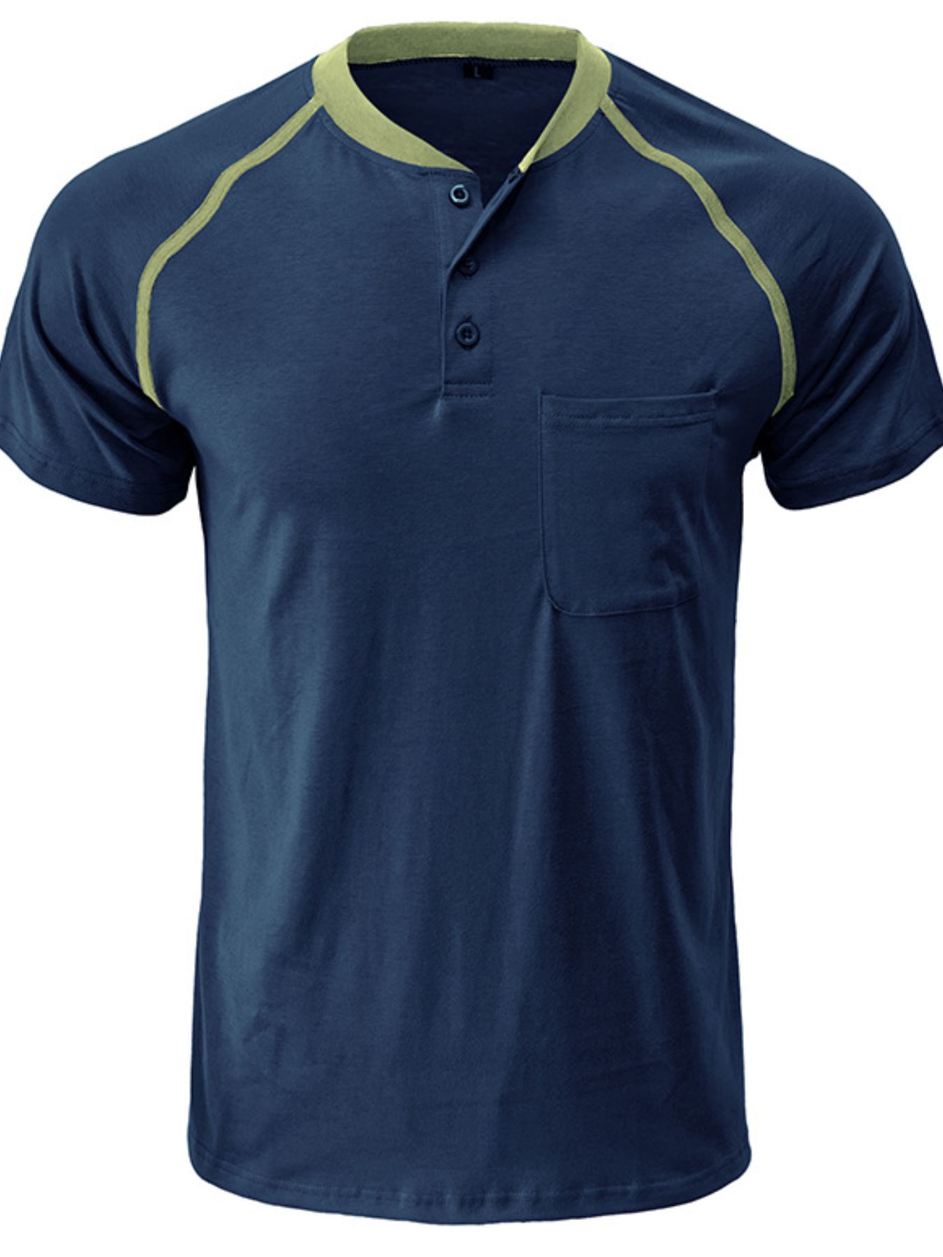 Men's Contrast Stitch Polo Shirt with Chest Pocket