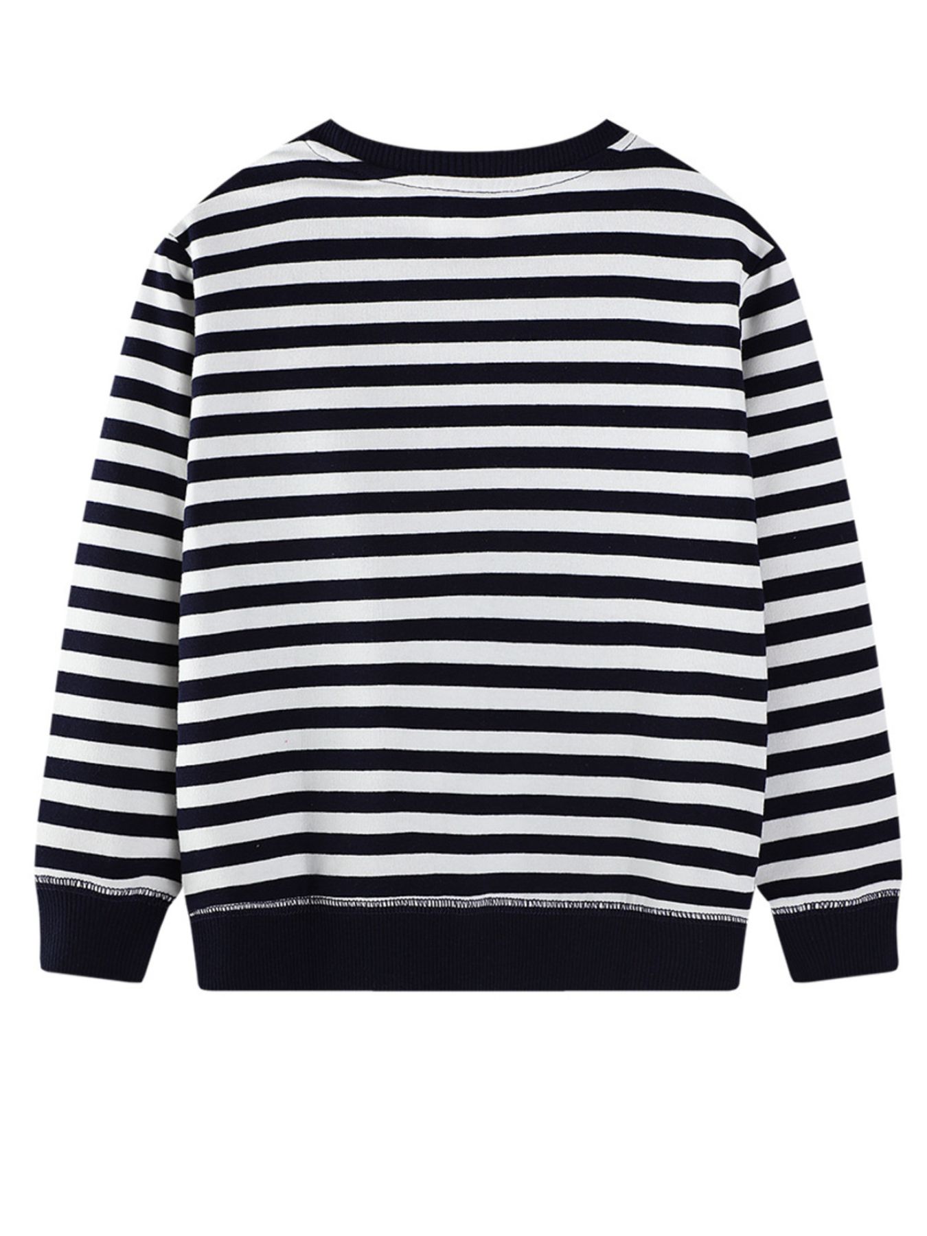 Children's Striped Airplane Applique Crewneck Sweatshirt