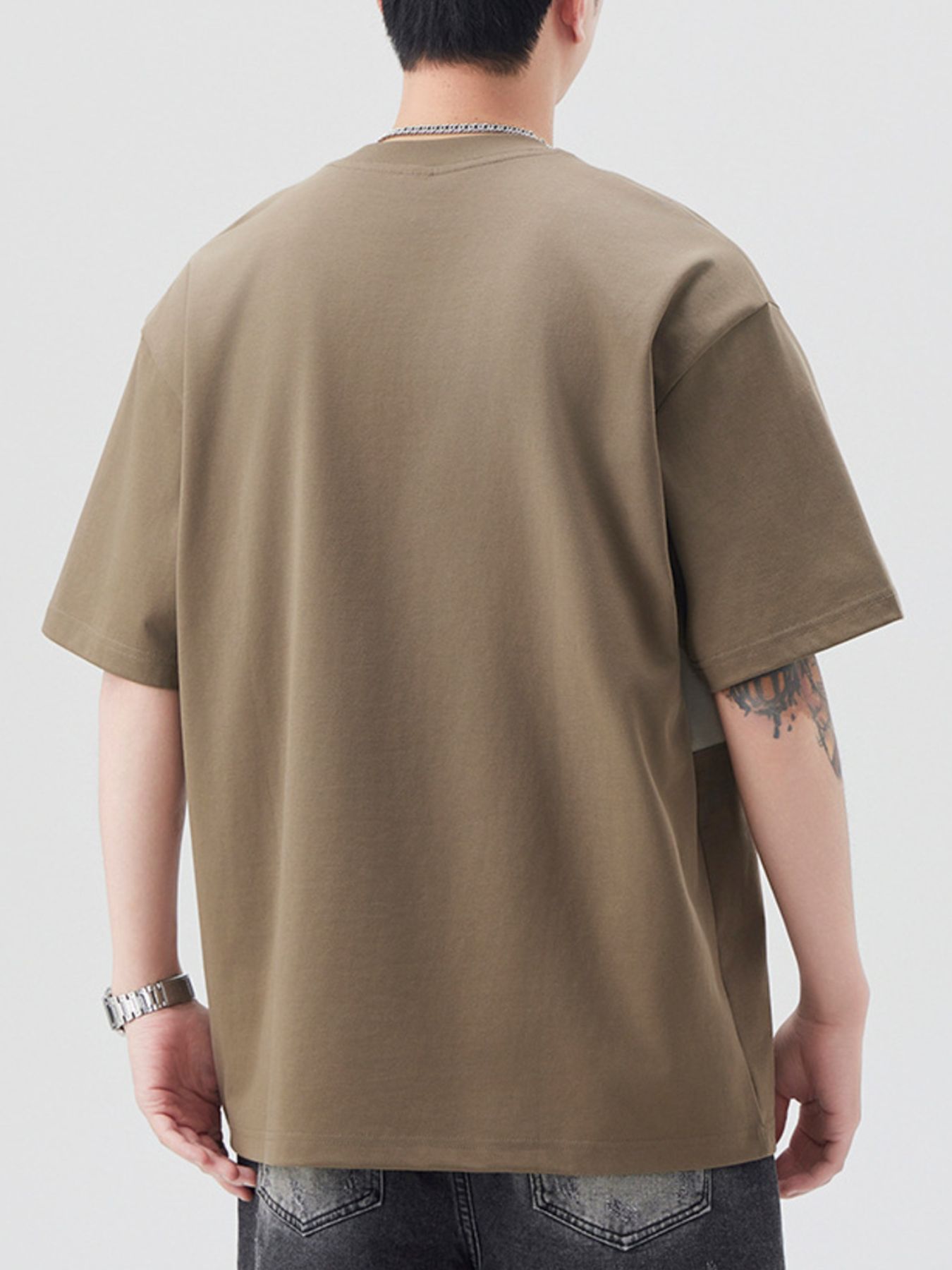 Men's Plus Size Round Neck Short Sleeve T-Shirt