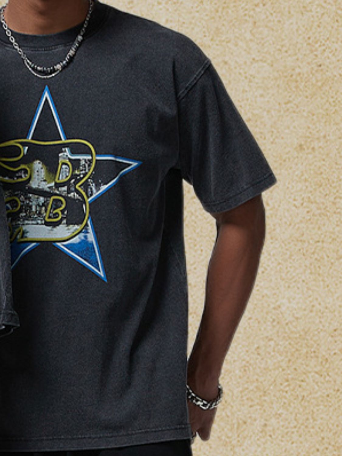 Men's Graphic Round Neck Half Sleeve T-Shirt