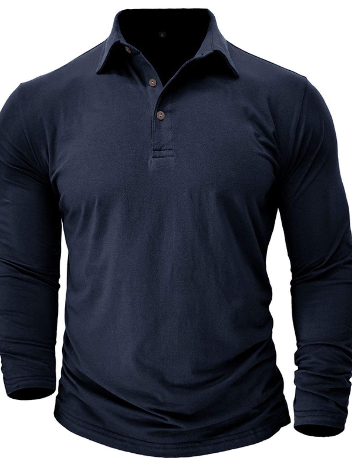 Men's Collared Neck Long Sleeve Polo