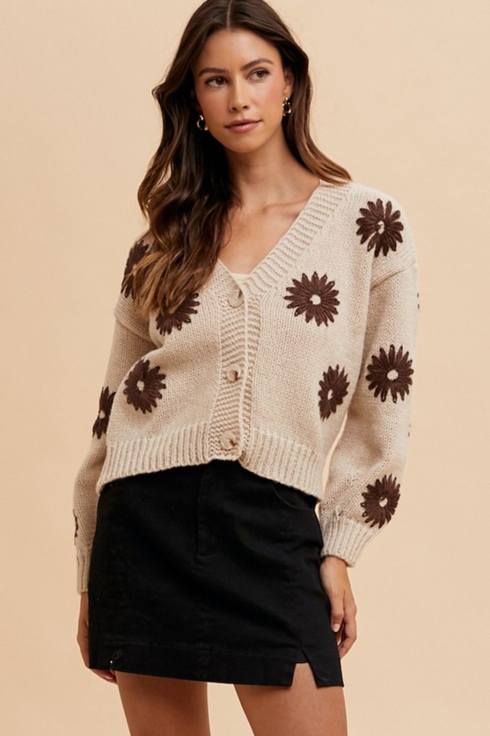 Comfort Stretch Cotton Slit Detailed Mini Skirt