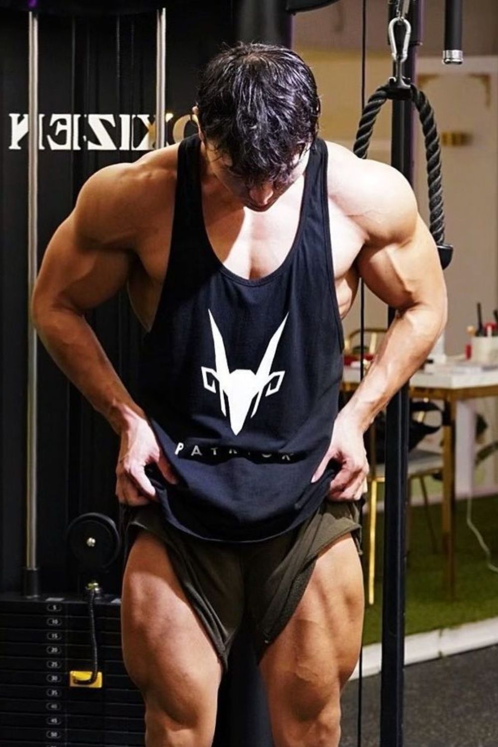 Men's Plus Size Graphic Wide Strap Tank