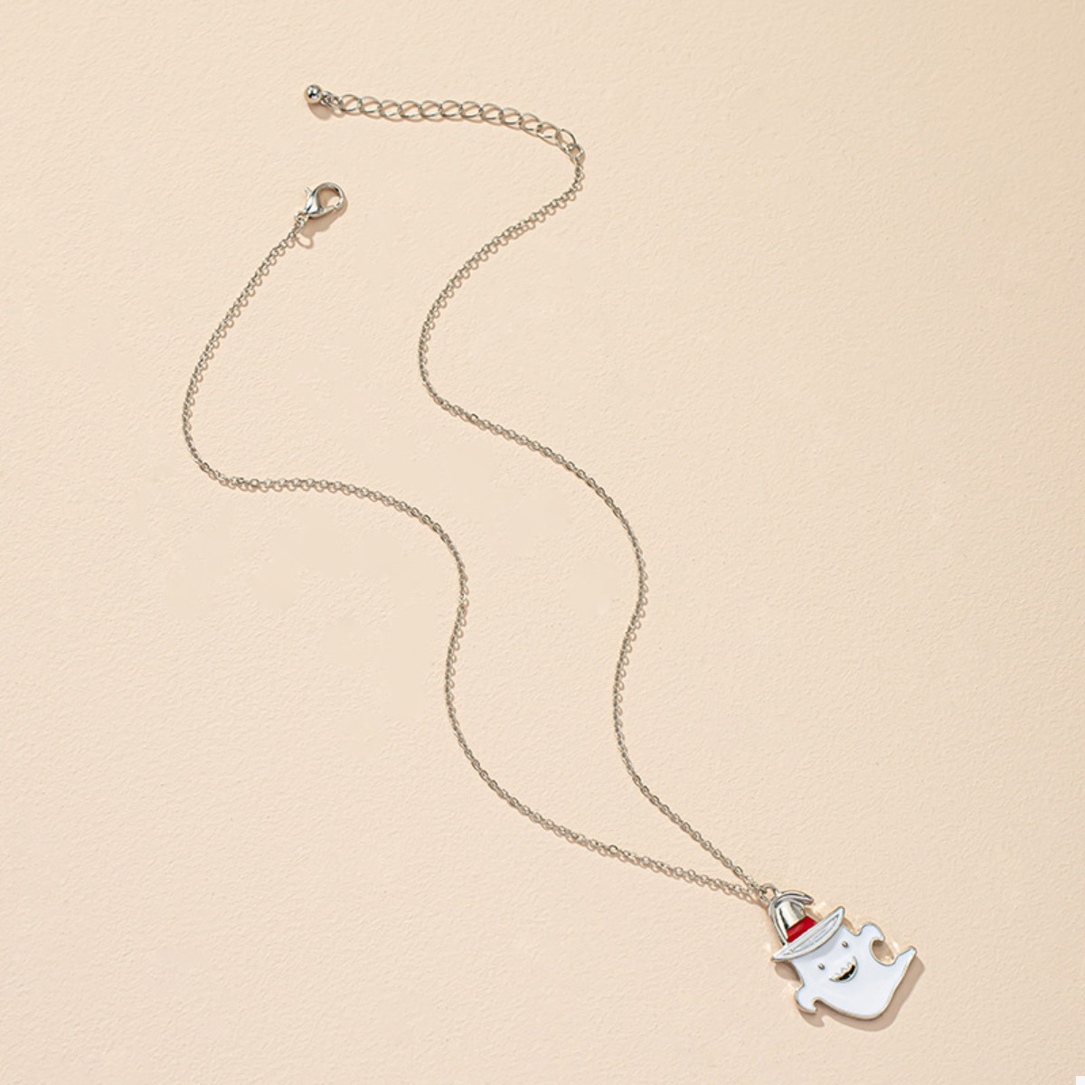 Halloween Cute Ghost Pendant Necklace