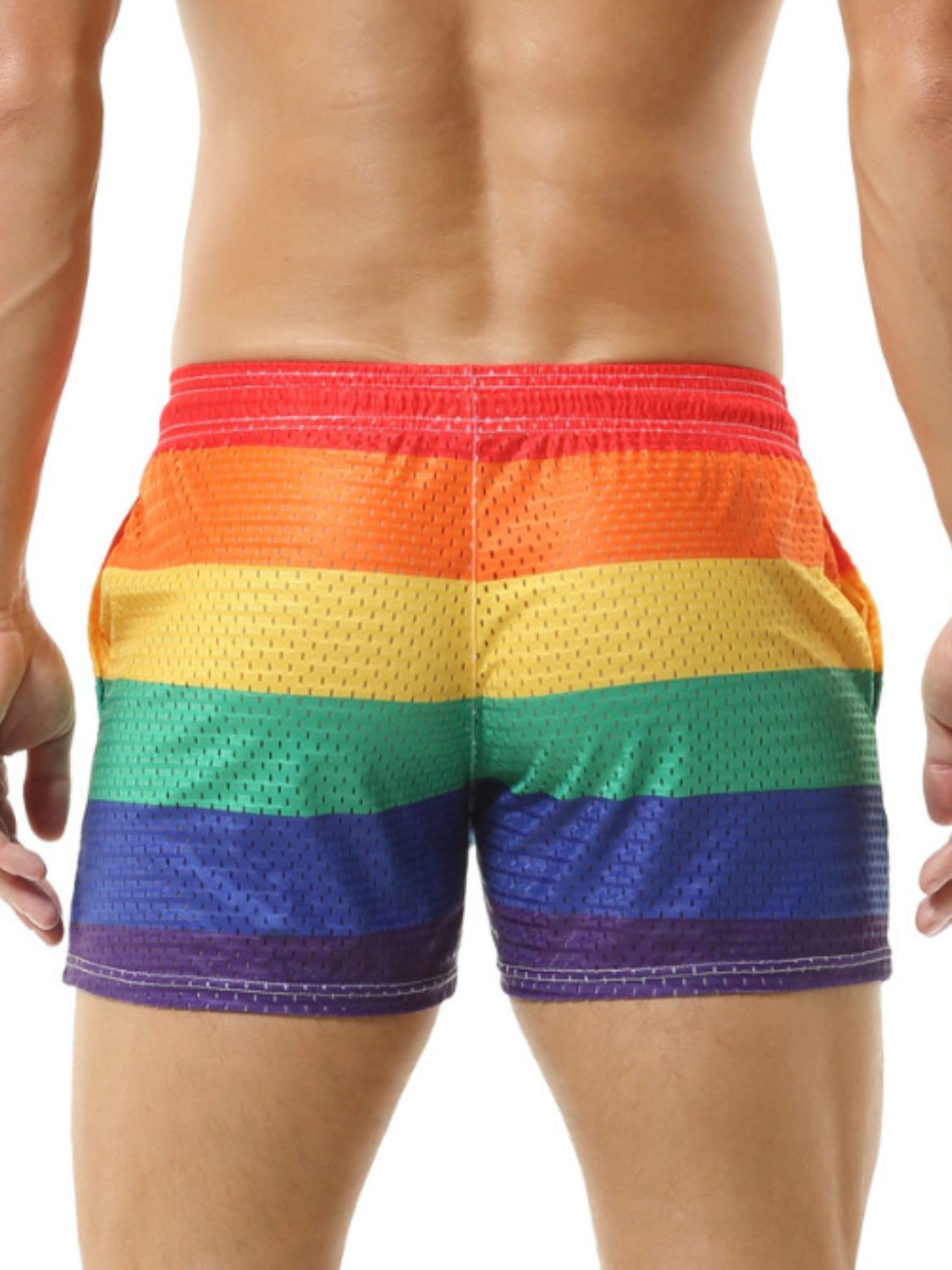 Men's Color Block Drawstring Shorts