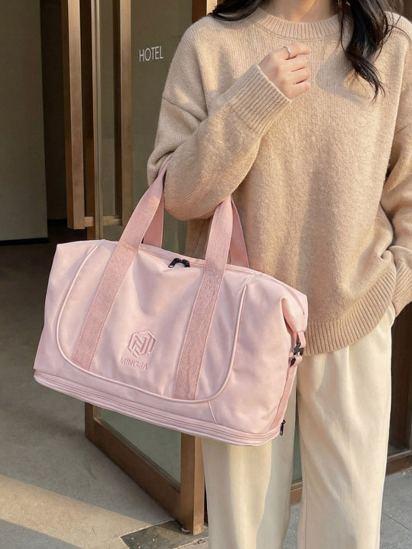 Solid Color Nylon Duffle Bag 4