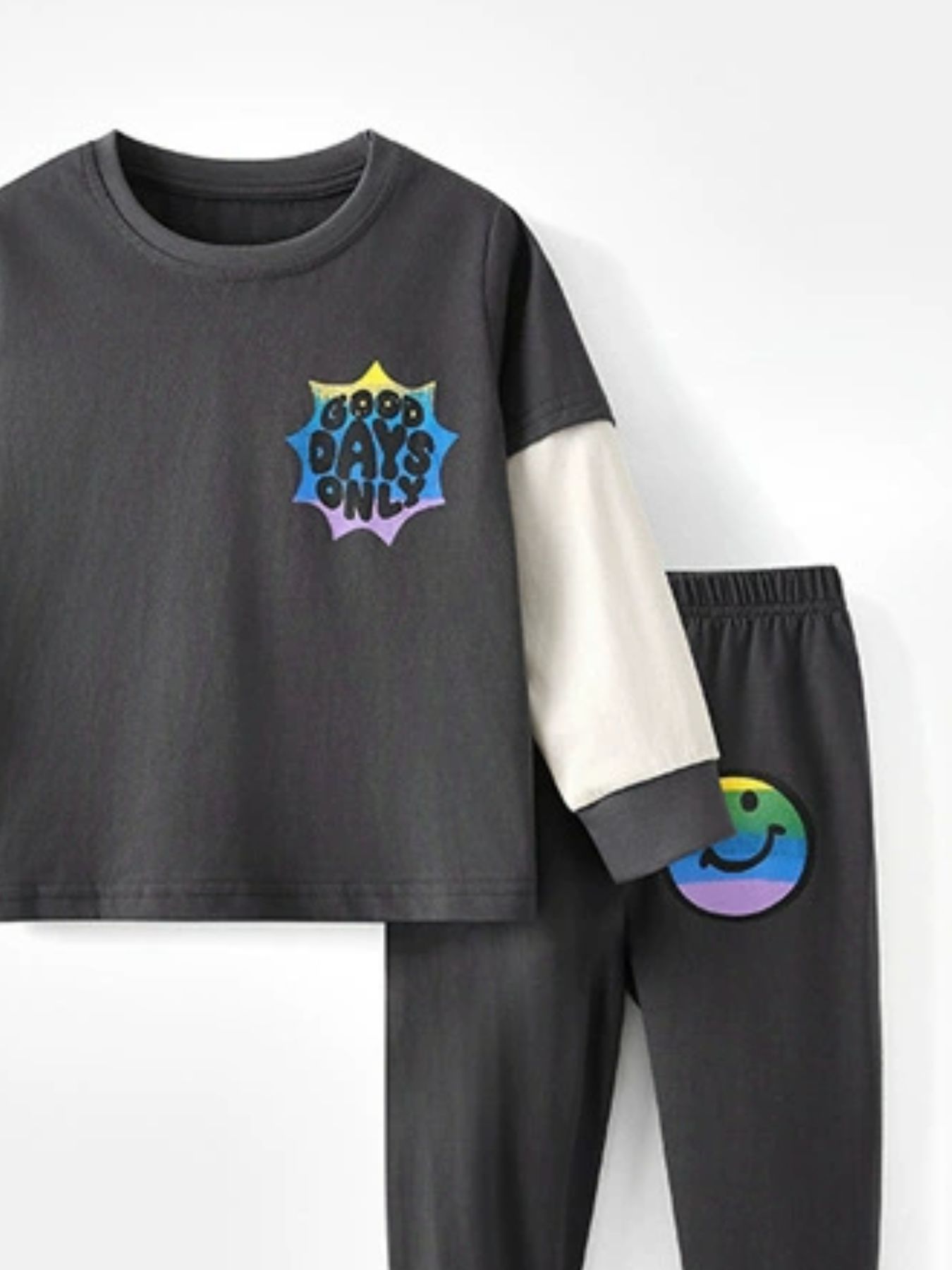 Children's Round Neck Top and Pants Set