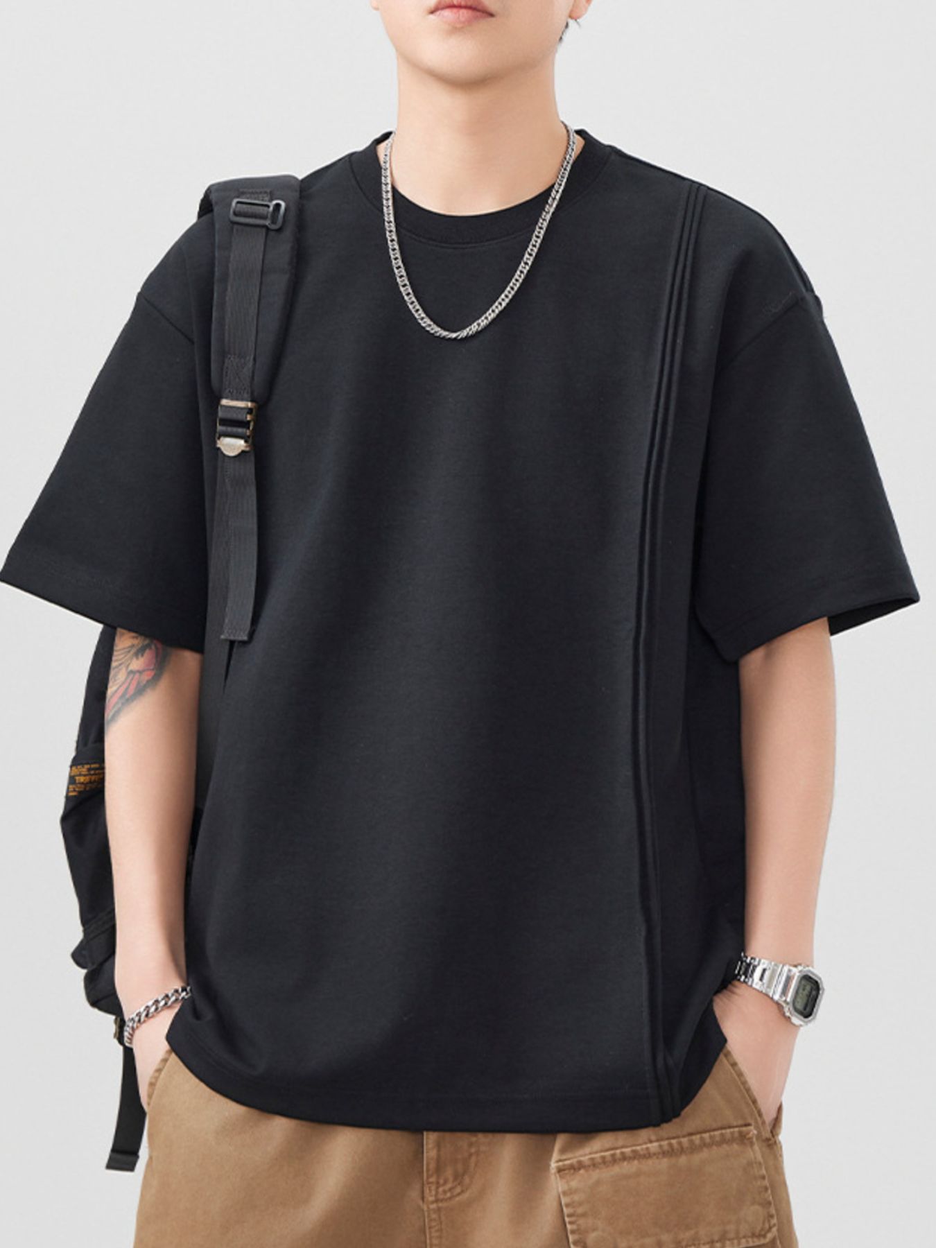 Men's Plus Size Round Neck Short Sleeve T-Shirt