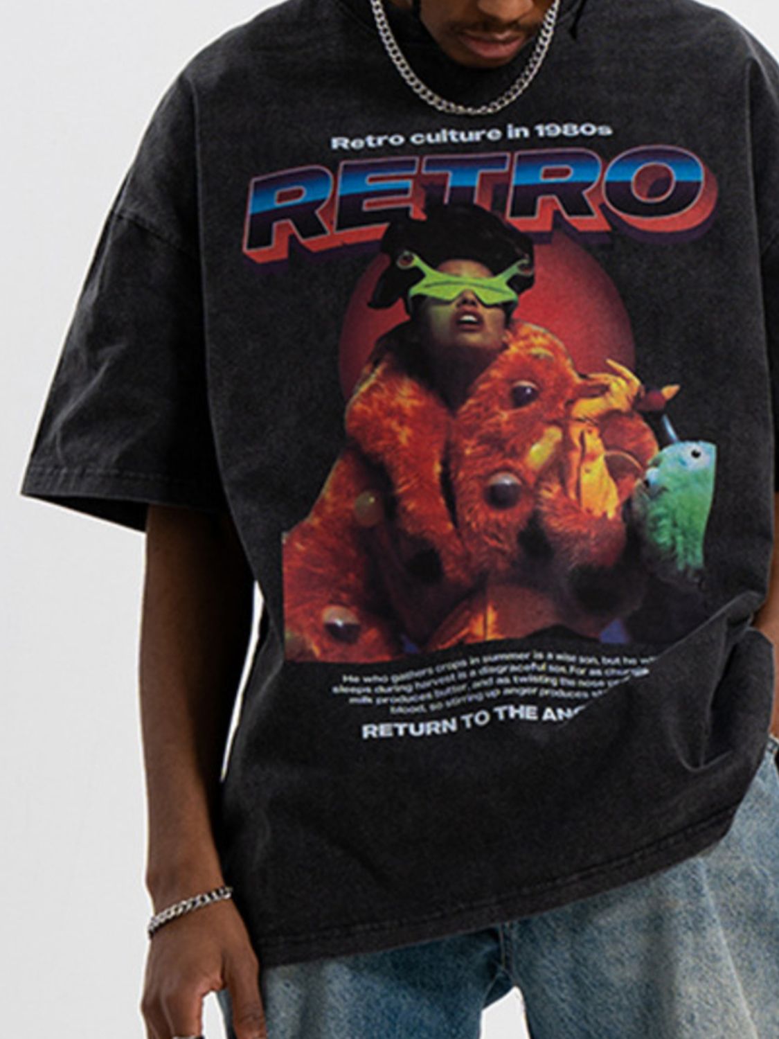 Men's Graphic Round Neck Half Sleeve T-Shirt