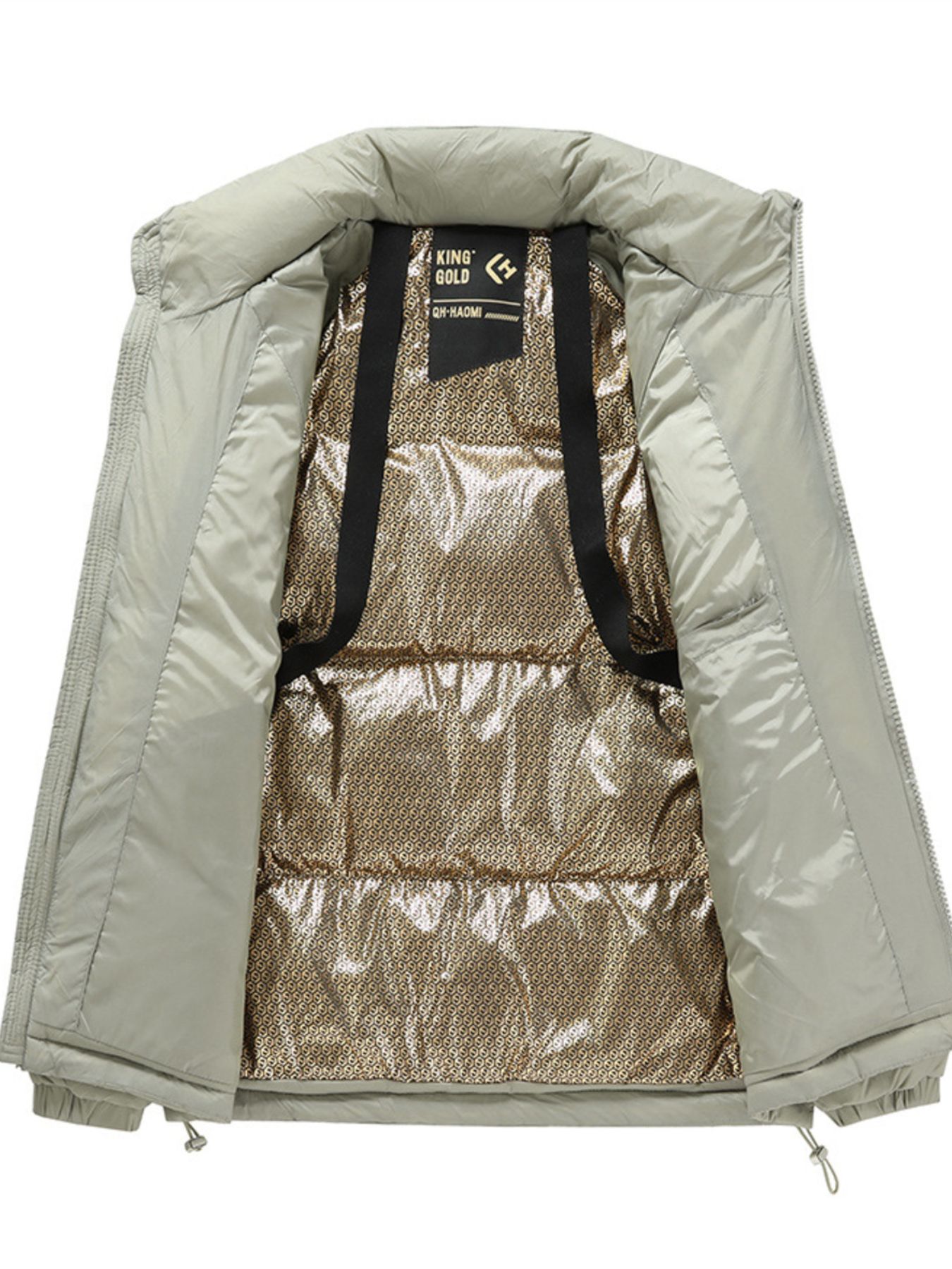 Men's Plus Size Zip Up Padded Puffer Jacket