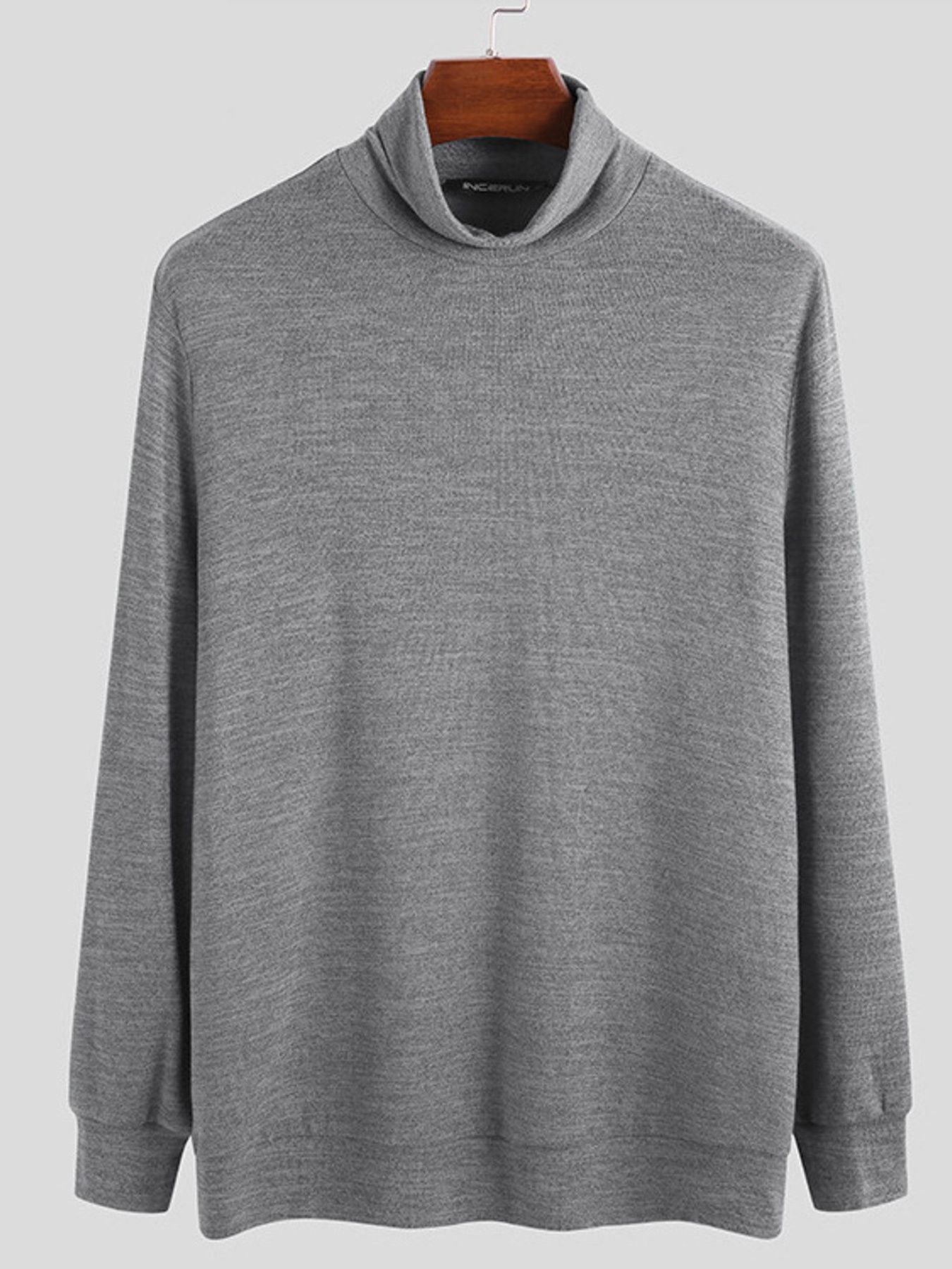 Men's Full Size Turtleneck Long Sleeve Top Plus Size