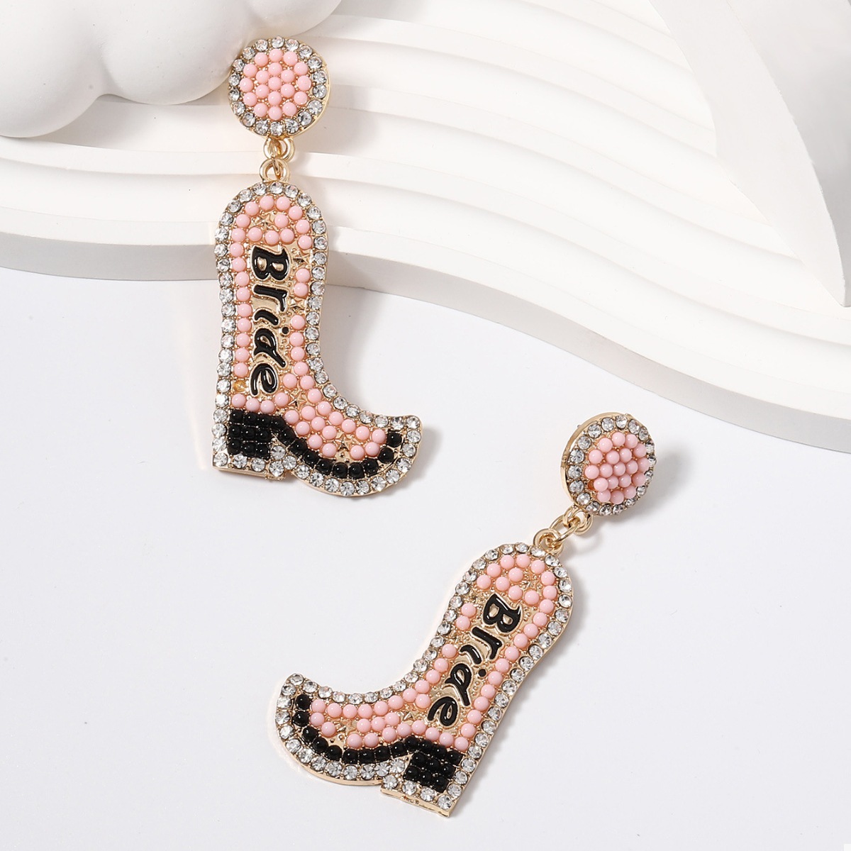 Bride Boot Dangle Earrings