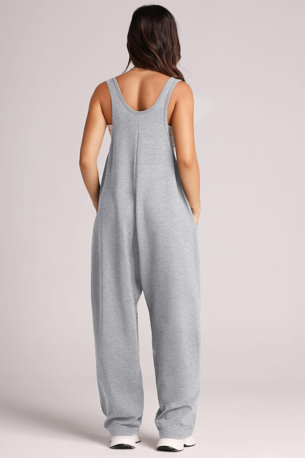 V-Neck Wide Strap Overalls