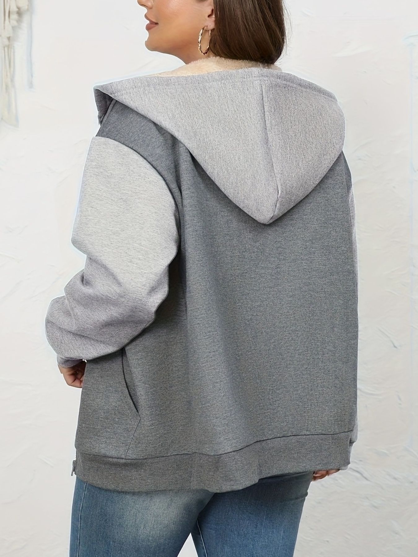 Sherpa Lined Zip-Up Hoodie