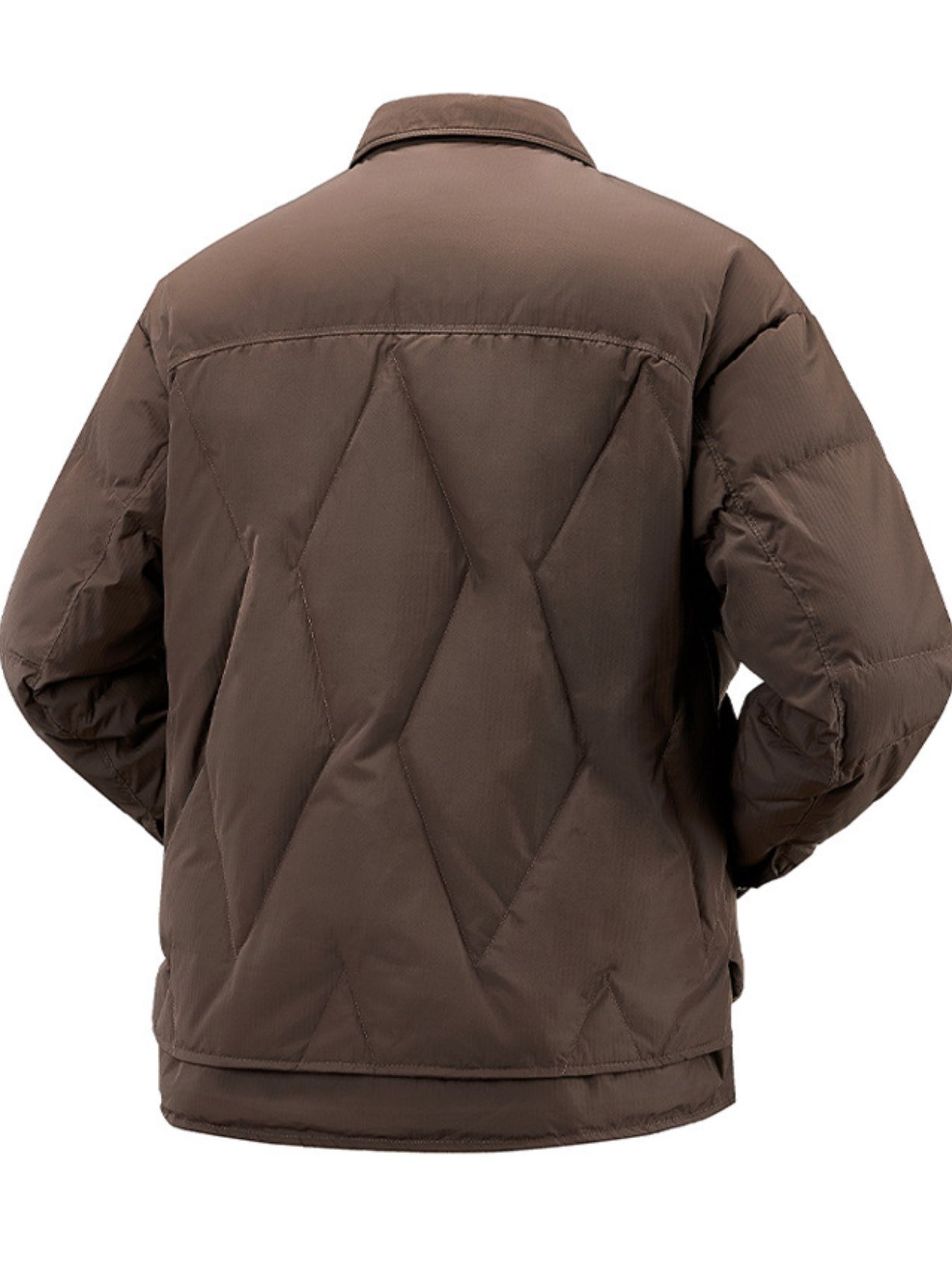 Men's Plus Size Snap Down Puffer Jacket