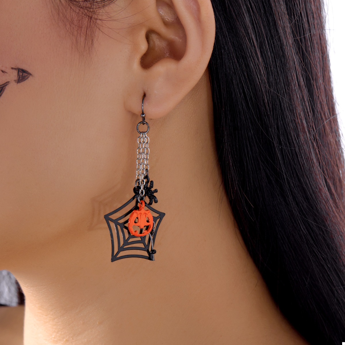 Halloween Spider Web Earrings