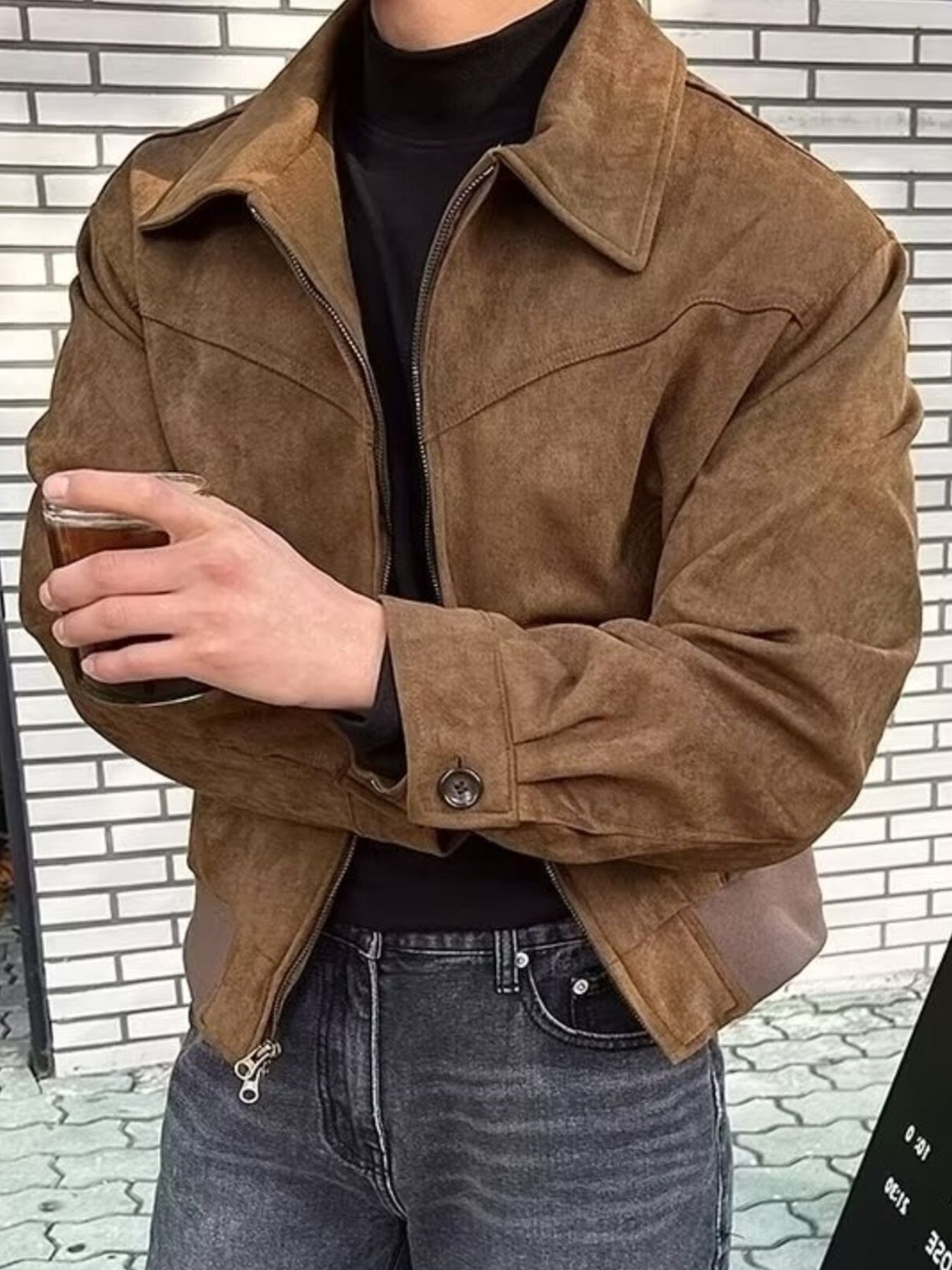 Men's Plus Size Zip Up Casual Jacket