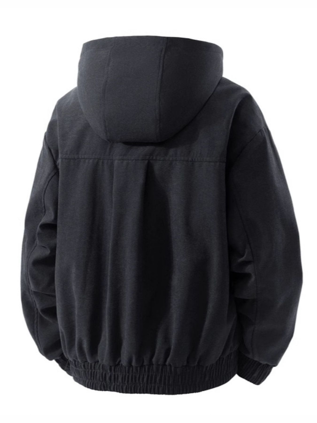 Men's Plus Size Zip Up Hooded Bomber Jacket