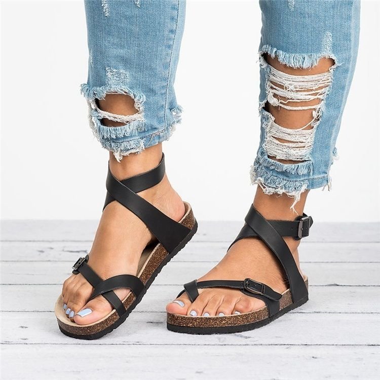 Toe Loop Flats Sandals