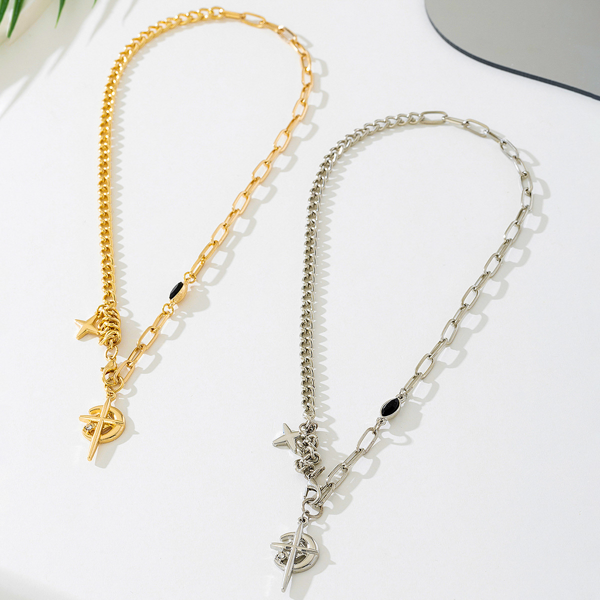 18K Gold-Plated Cross Pendant Necklace