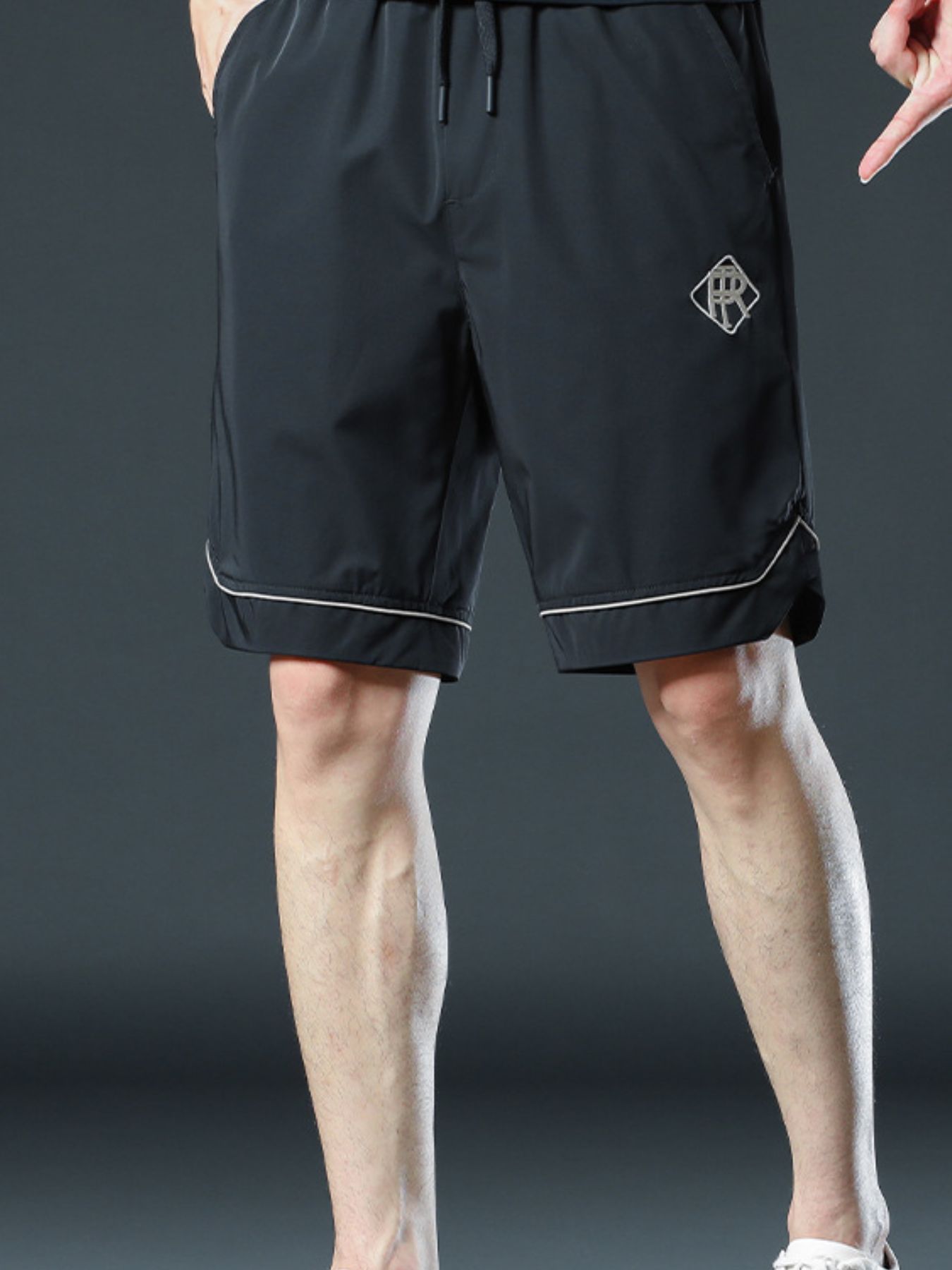 Men's Plus Size Drawstring Shorts with Pockets