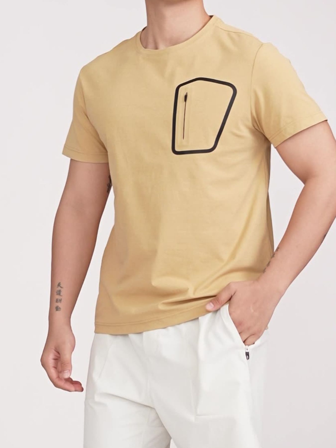 Men's Plus Size Round Neck Short Sleeve Active T-Shirt