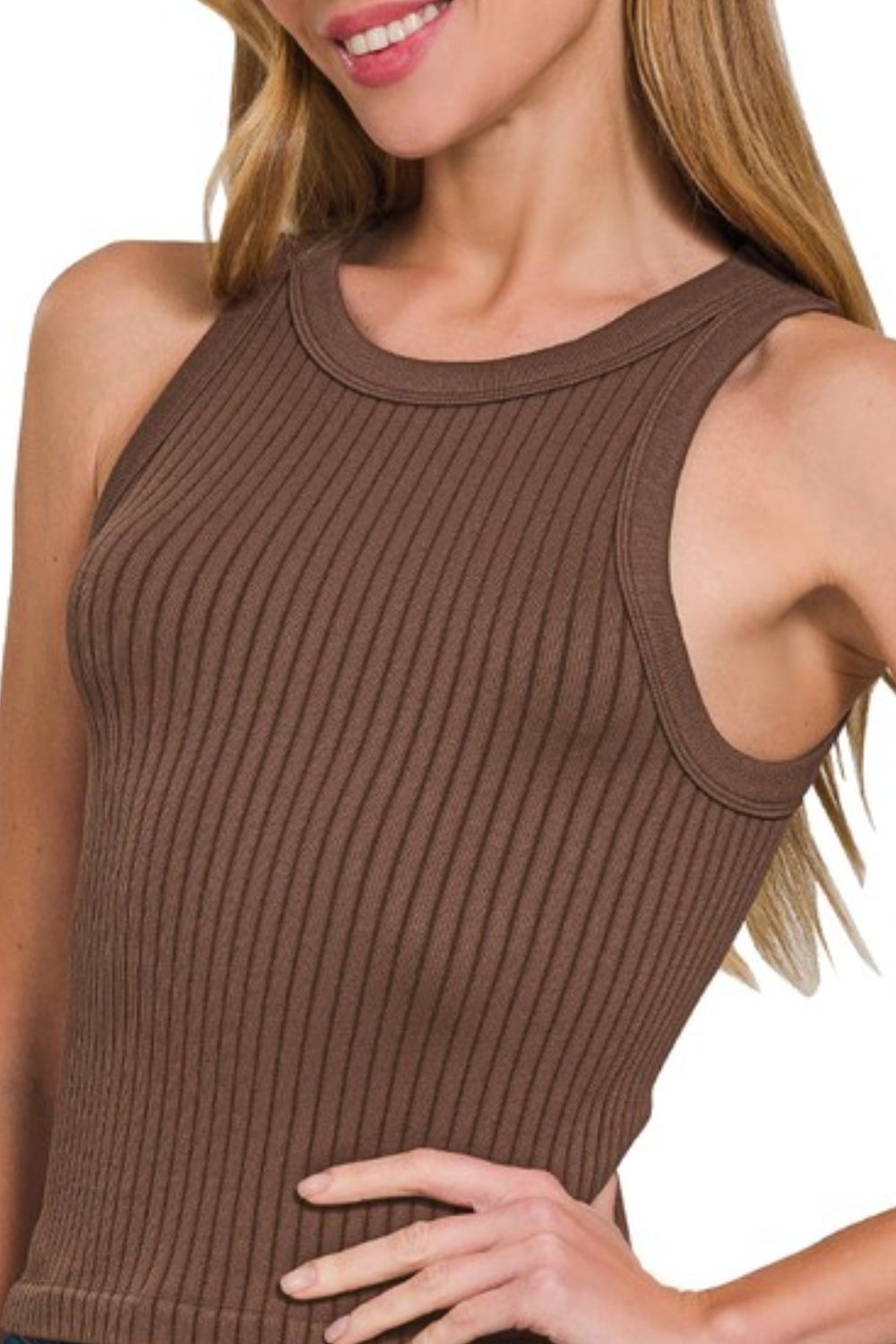 Seamless Ribbed Crop Tank
