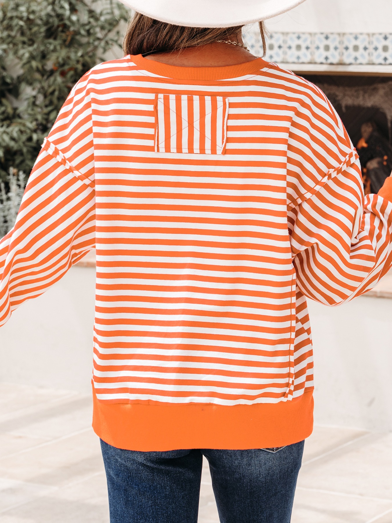 Striped Long Sleeve Casual Sweatshirt