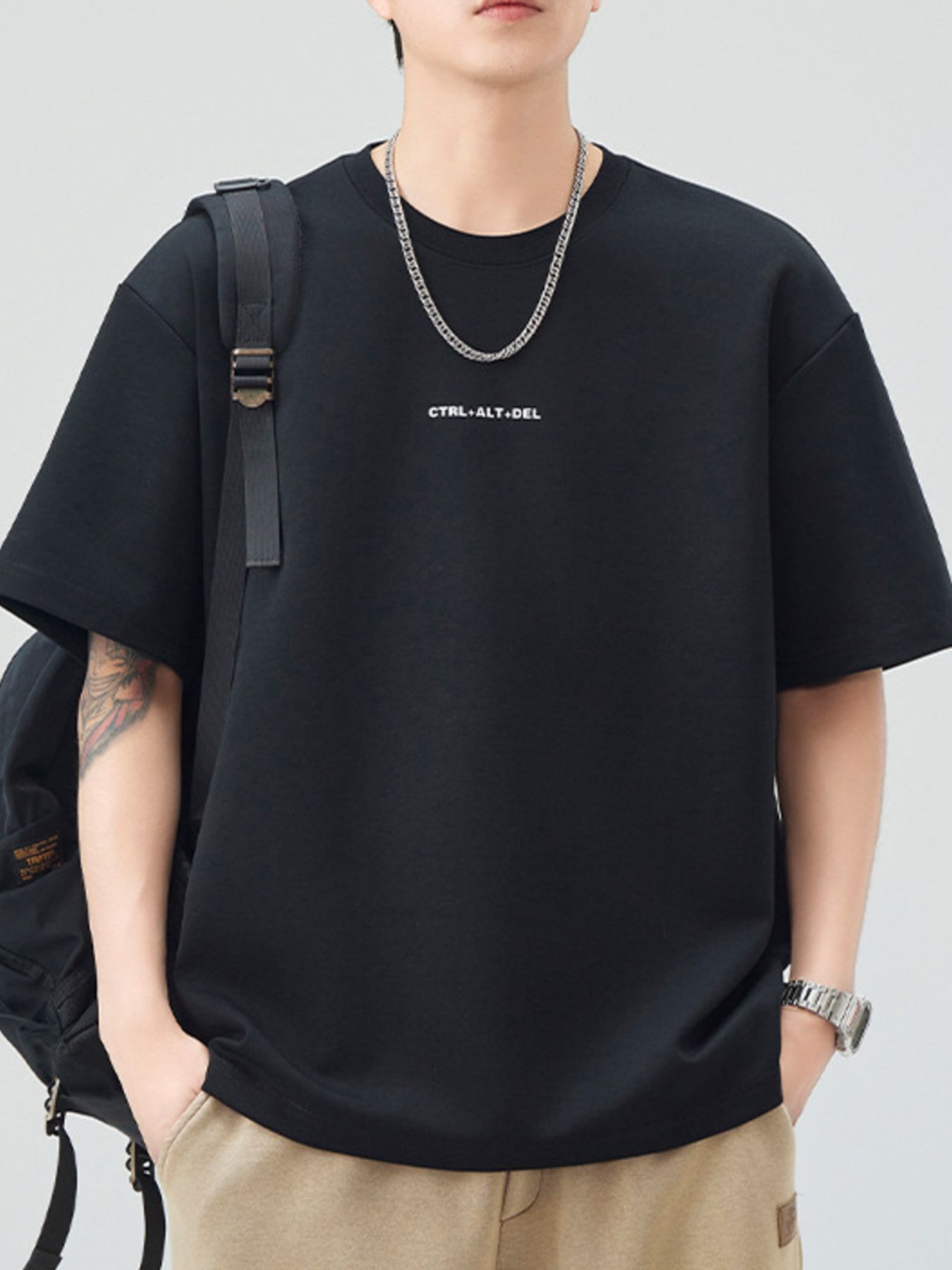 Men's Plus Size Round Neck Short Sleeve T-Shirt