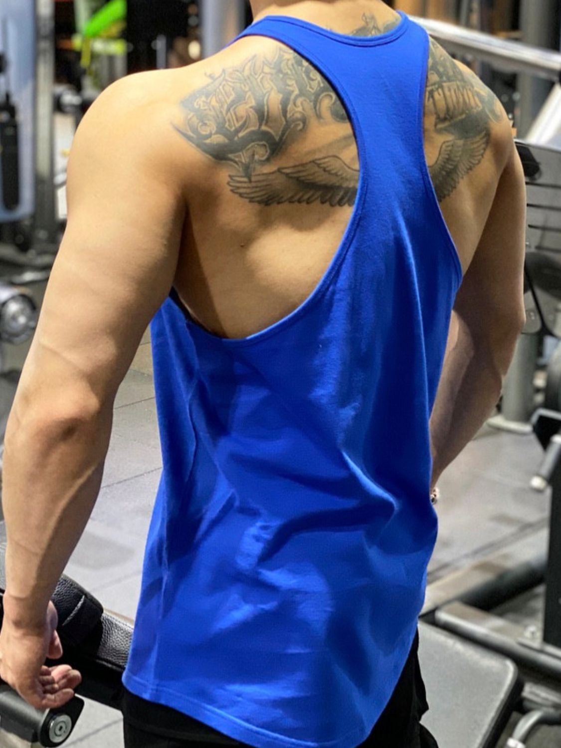 Men's Plus Size Round Neck Racerback Tank