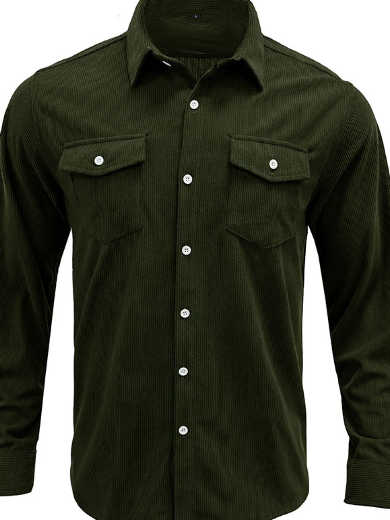 Men's Casual Corduroy Button Down Shacket