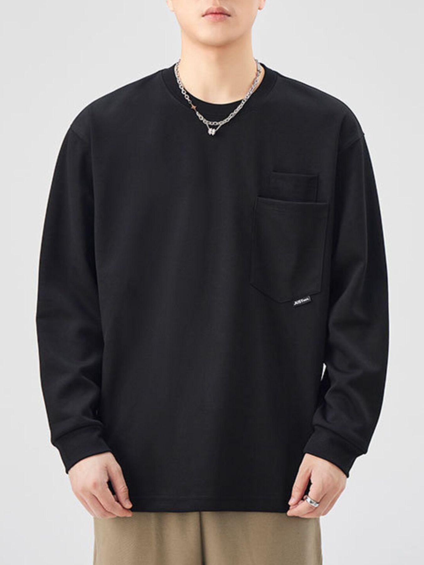 Men's Plus Size Casual Long Sleeve Sweatshirt