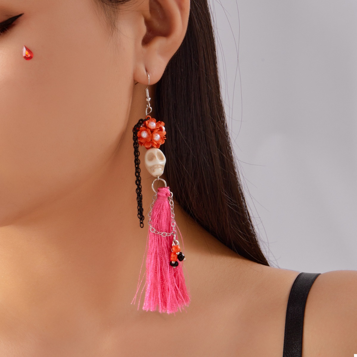 Halloween Ghost Tassel Drop Earrings