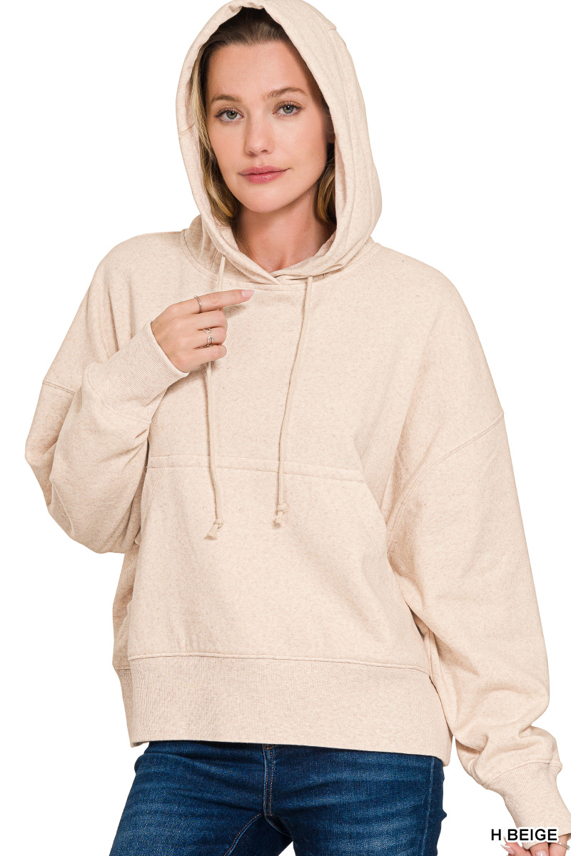 Oversized Fleece Kangaroo Pocket Hoodie