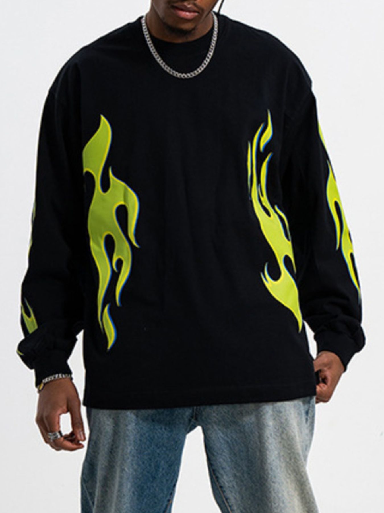 Men's Round Neck Long Sleeve T-Shirt