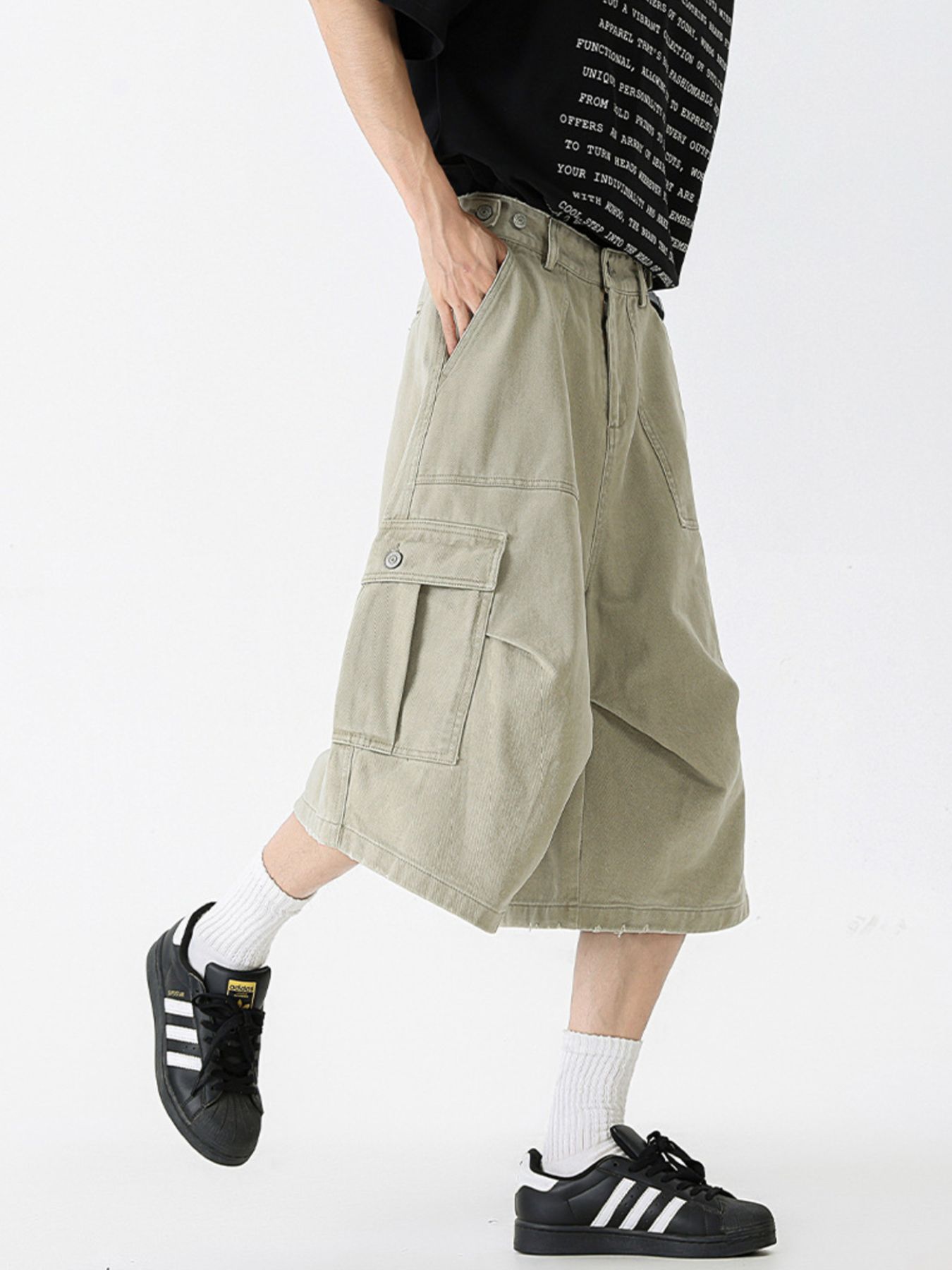 Men's Full Size Loose Fit Cargo Shorts Plus Size