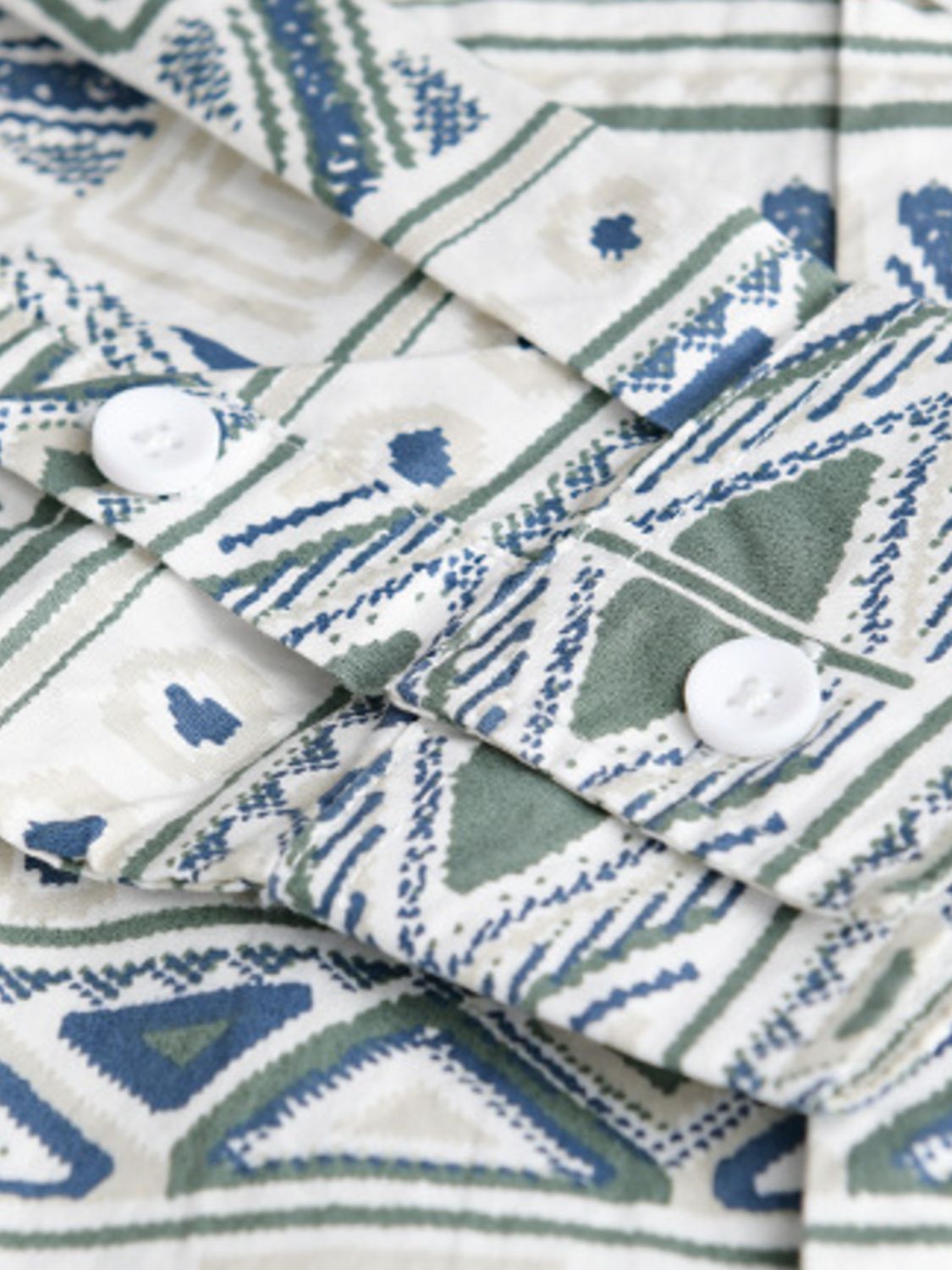 Men's Plus Size Printed Button Up Long Sleeve Shirt