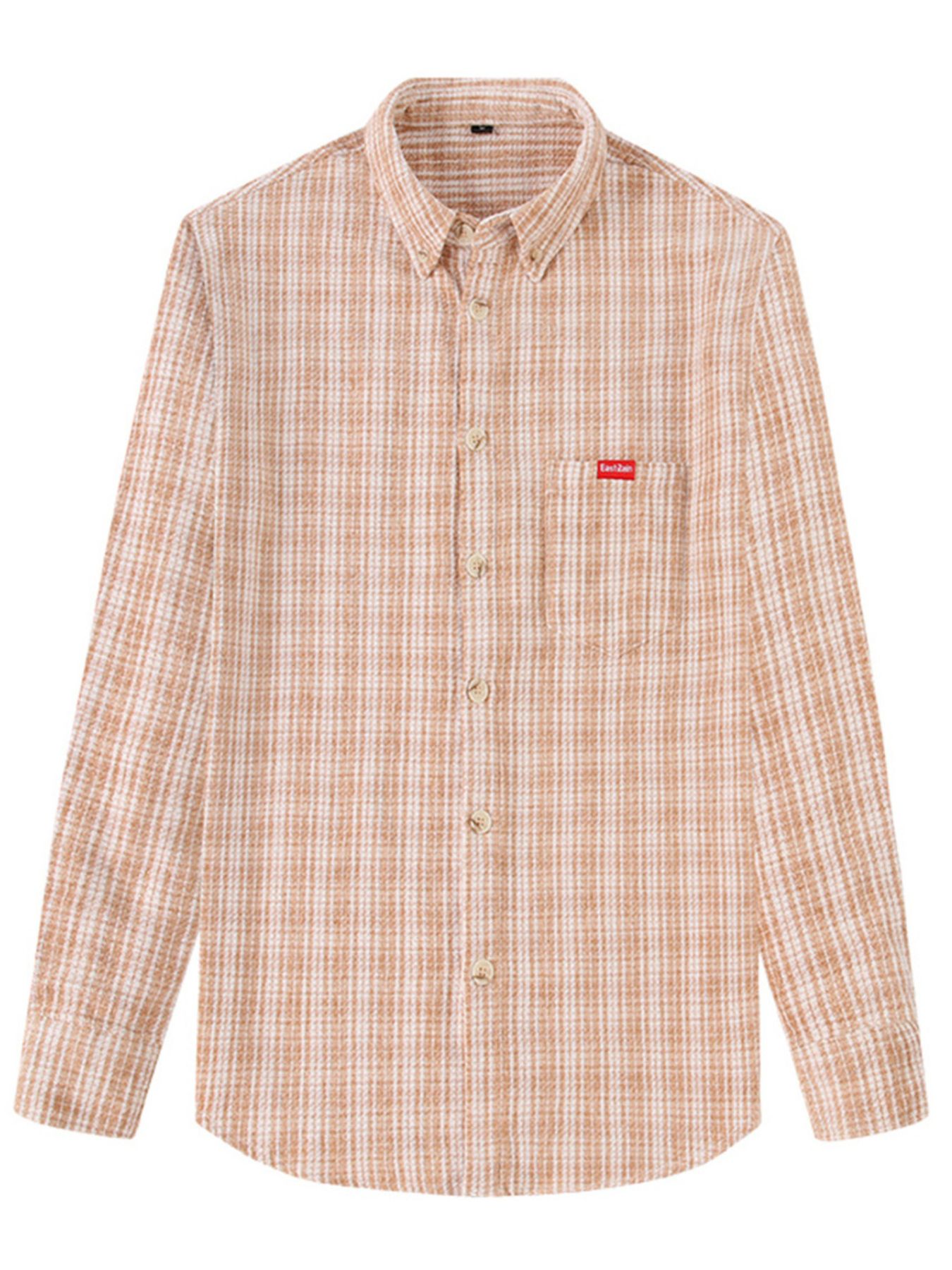 Men's Full Size Casual Plaid Button Up Shirt Plus Size