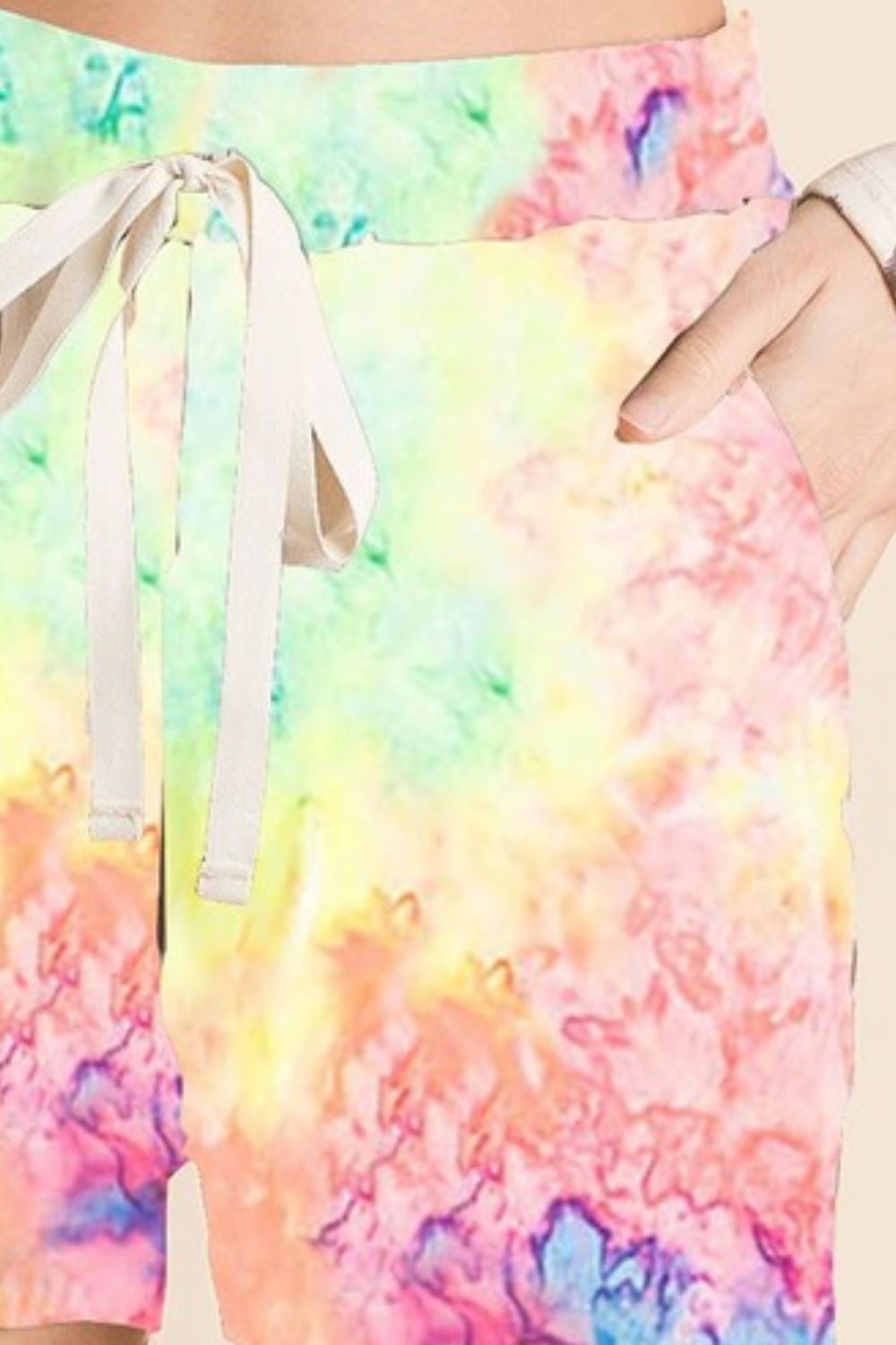 Tie Dye Soft Knit Casual Shorts