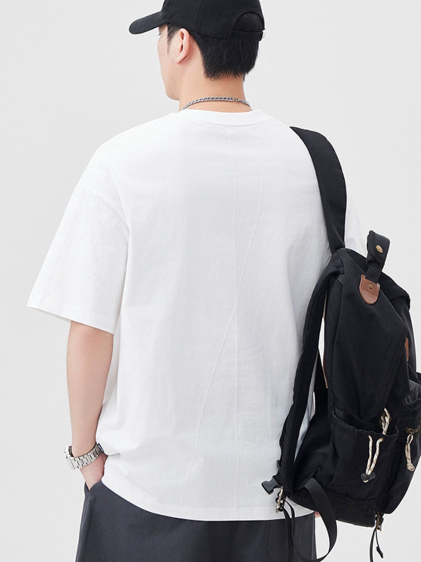 Men's Plus Size Round Neck Half Sleeve T-Shirt